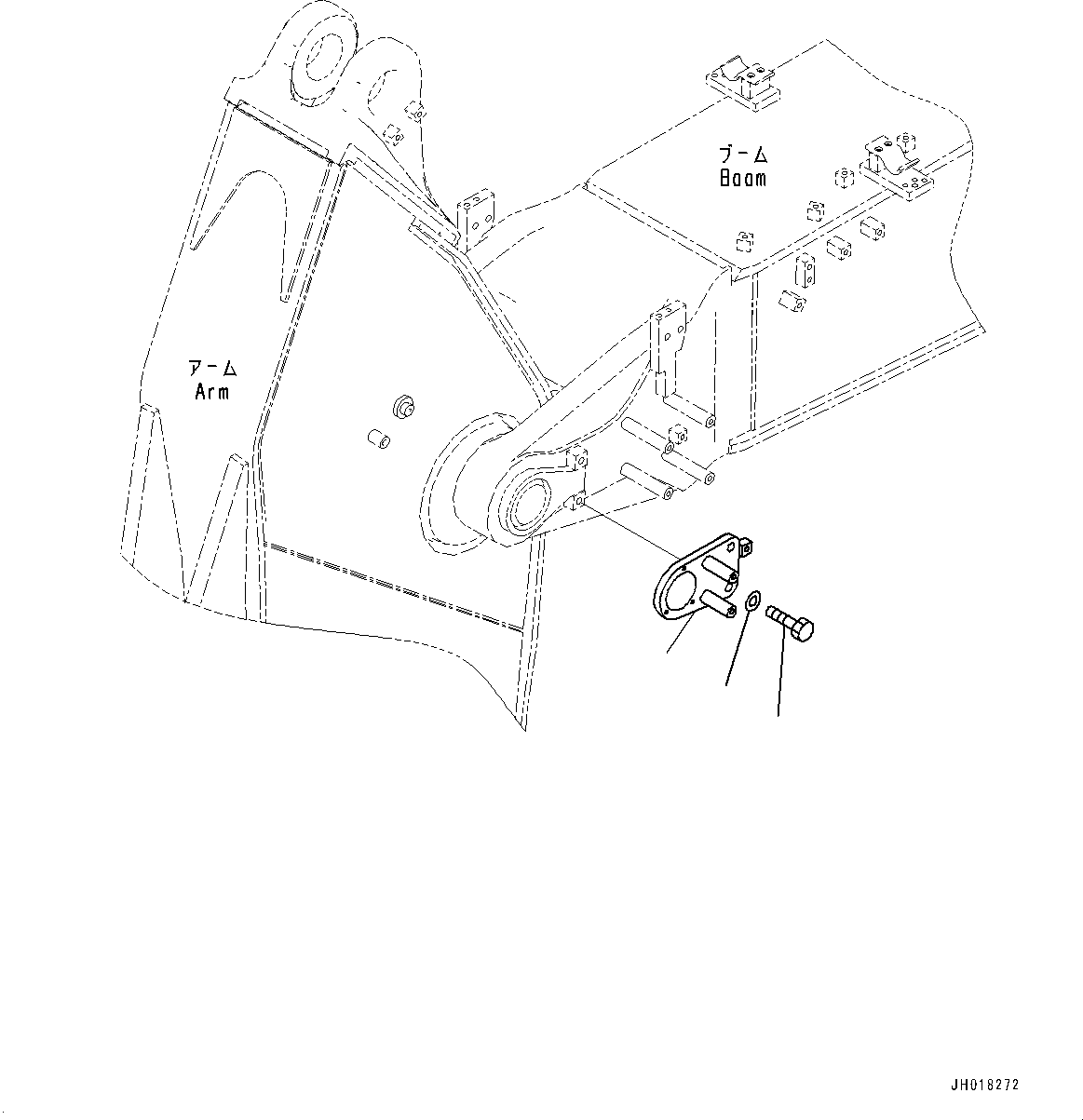Komatsu parts book diagram for PC360LCI-11E0 S/N 91258-UP: BOOM, 6500MM, BRACKET