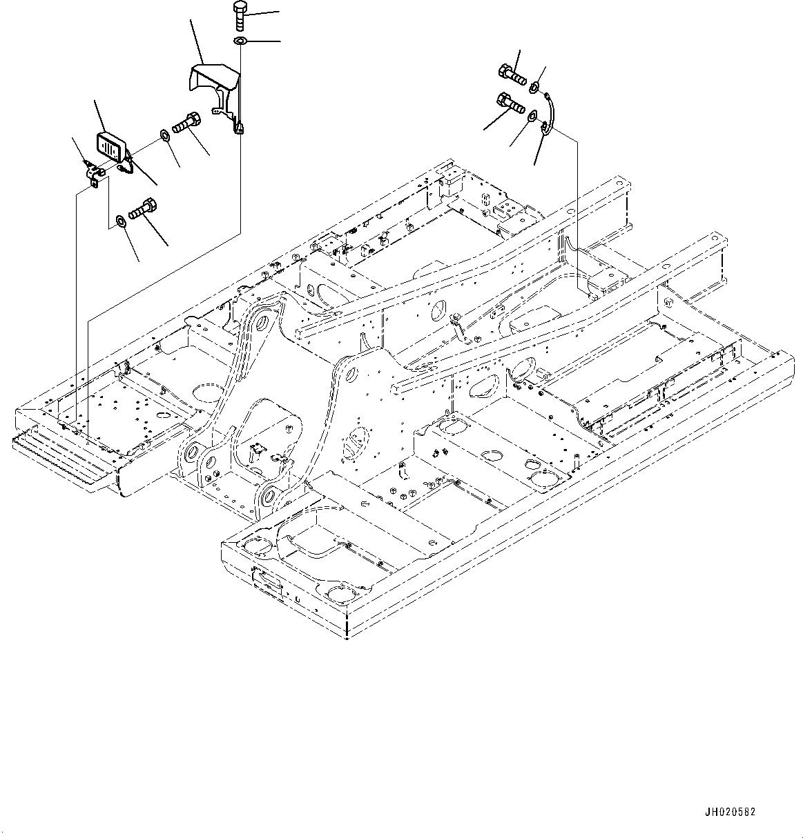 Komatsu parts book diagram for PC210LCI-11E0 S/N 503996-UP: ELECTRIC WIRING HARNESS, WORKING LAMP