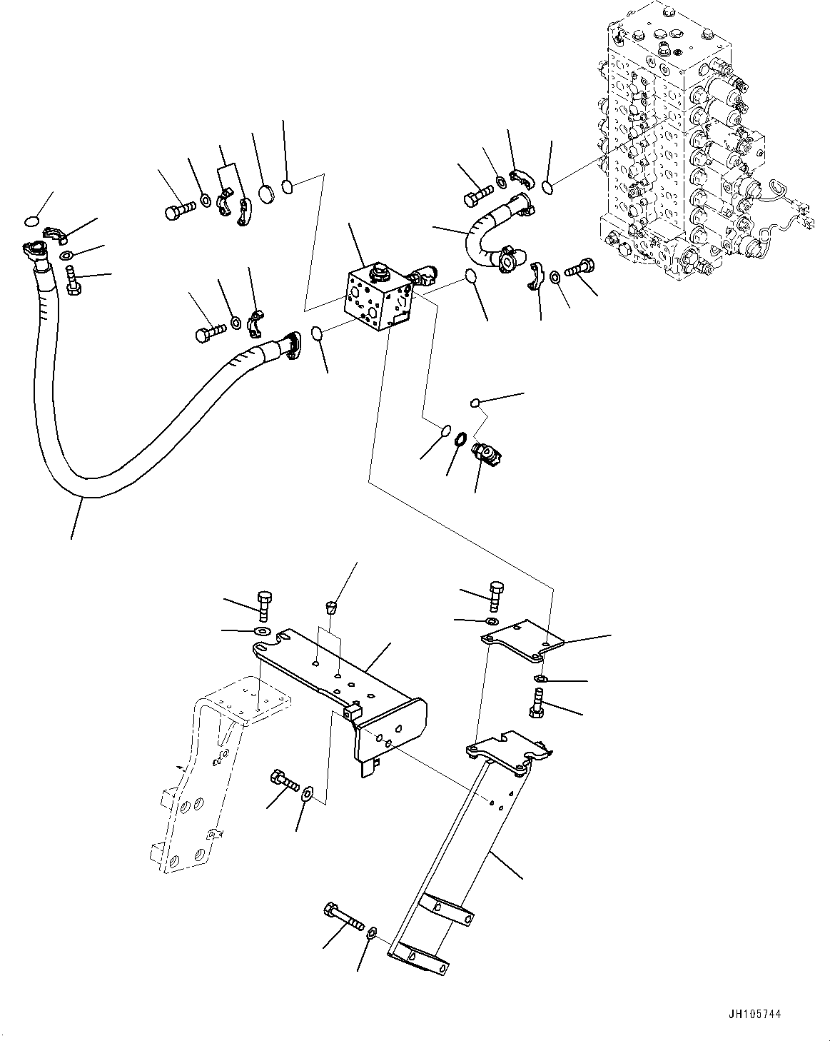 Komatsu parts book diagram for PC210LCI-11E0 S/N 503996-UP: ATTACHMENT PIPING, MAIN PIPING, L.H.
