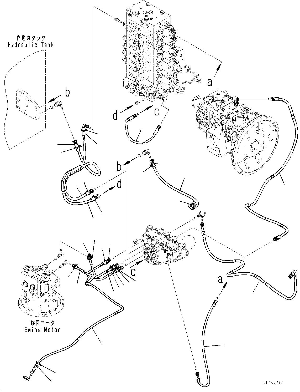Komatsu parts book diagram for PC210LCI-11E0 S/N 503996-UP: SOLENOID VALVE, PIPING (1/2)