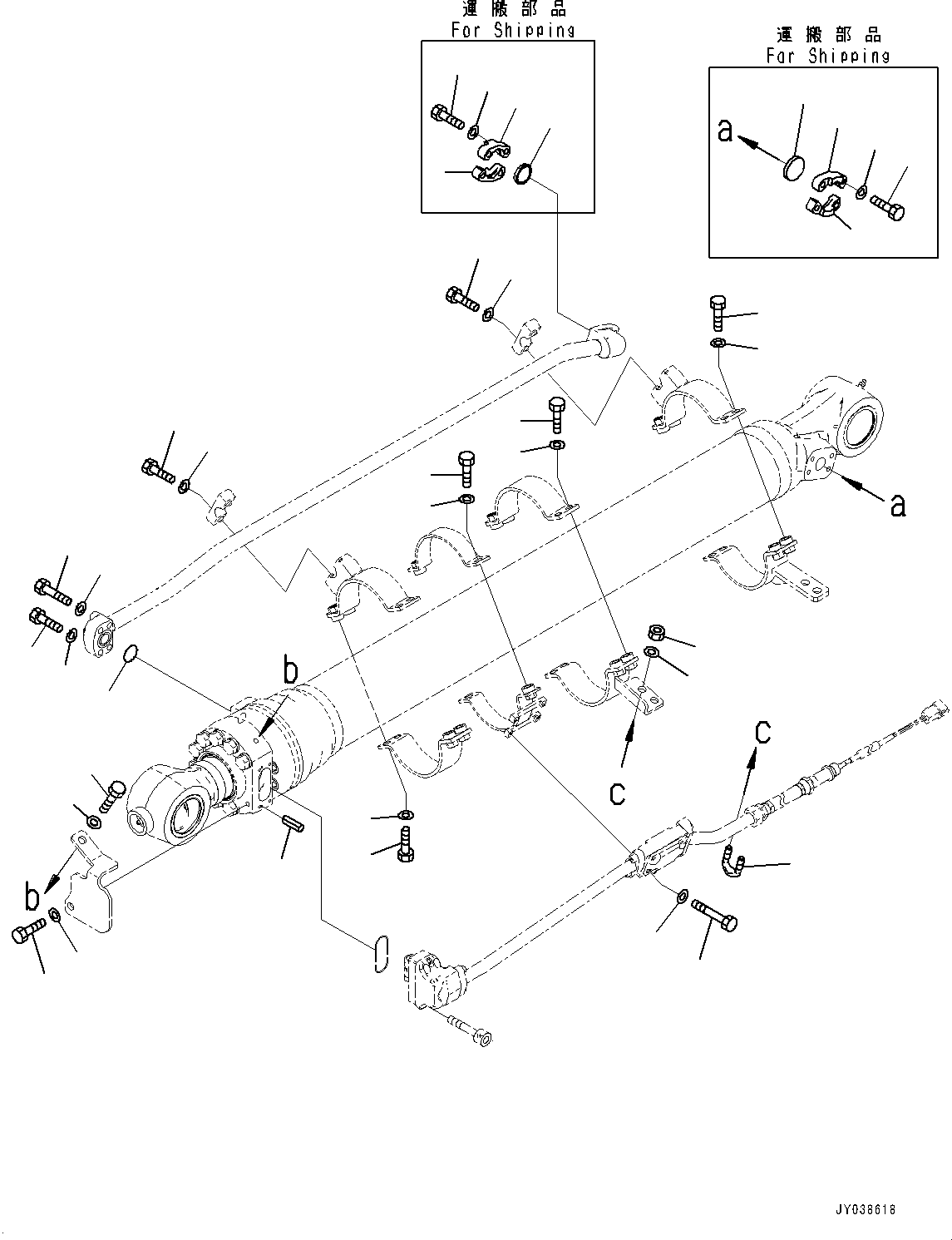 Komatsu parts book diagram for PC210LCI-11E0 S/N 503996-UP: ARM, 2900MM, HEAVY DUTY TYPE, BUCKET CYLINDER, INNER PARTS (3/3)
