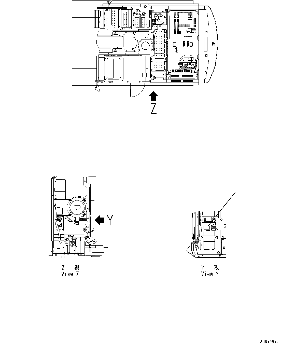 Komatsu parts book diagram for PC210LCI-11E0 S/N 503996-UP: COOLANT DECAL