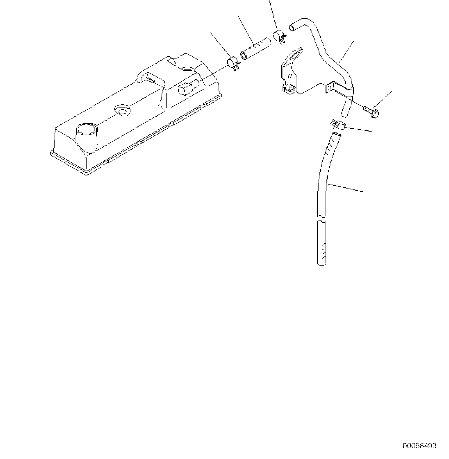 Komatsu parts book diagram for PC118MR-8 S/N F00003 AND UP: BREATHER