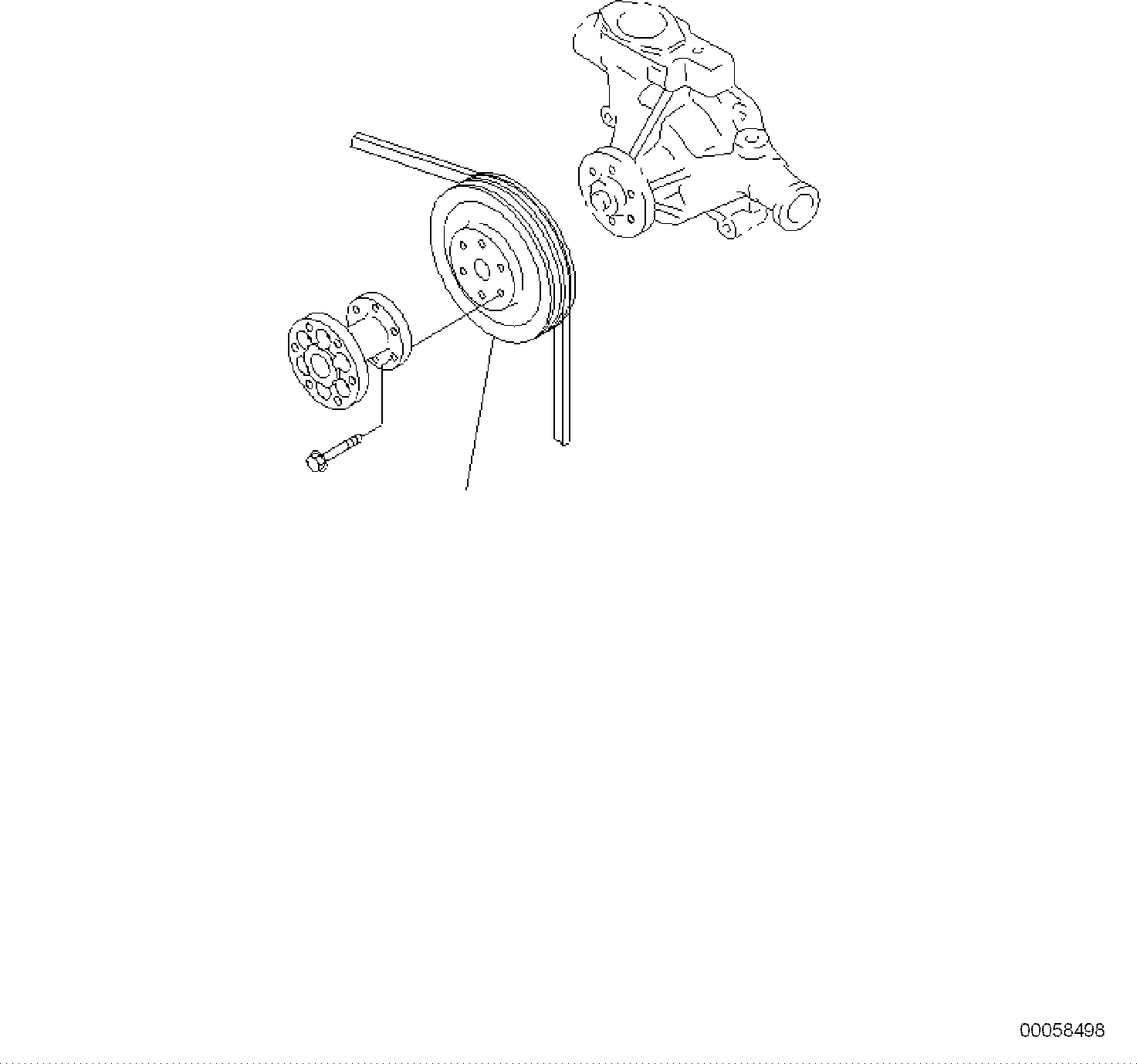 Komatsu parts book diagram for PC118MR-8 S/N F00003 AND UP: COOLING FAN DRIVE PULLEY