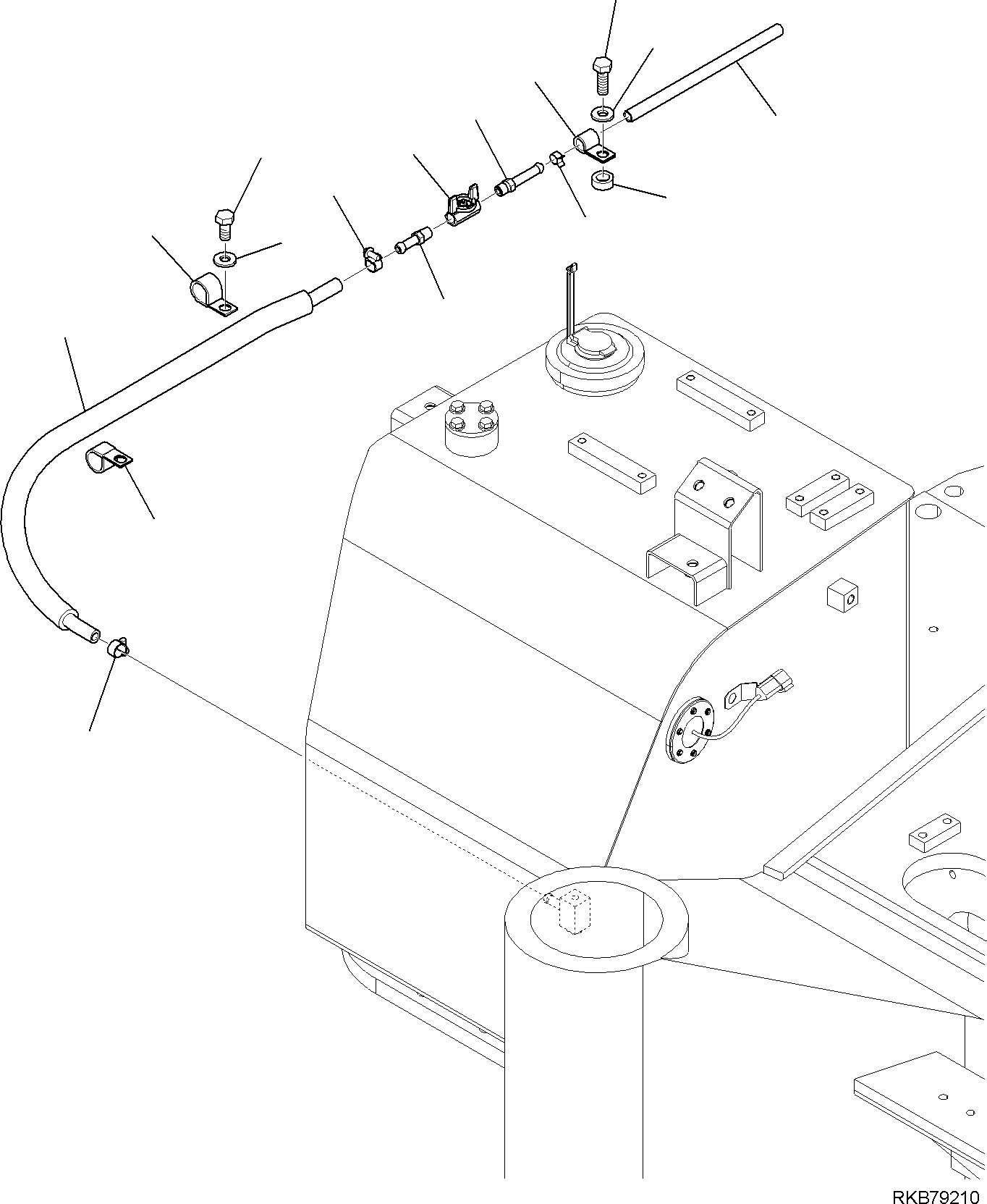 Komatsu parts book diagram for PC118MR-8 S/N F00003 AND UP: FUEL SUPPLY CIRCUIT, DRAIN CIRCUIT