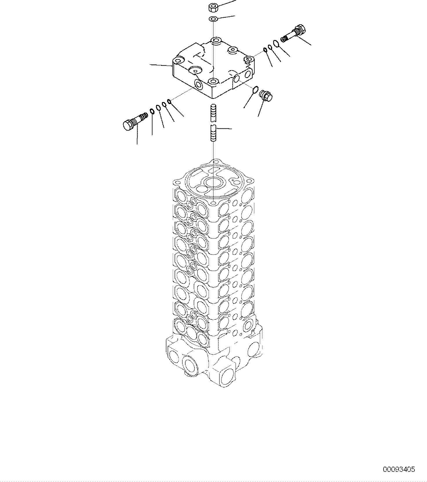 Komatsu parts book diagram for PC118MR-8 S/N F00003 AND UP: MAIN CONTROL VALVE, FOR MACHINE WITH MONO BOOM, INNER PARTS (6/13)