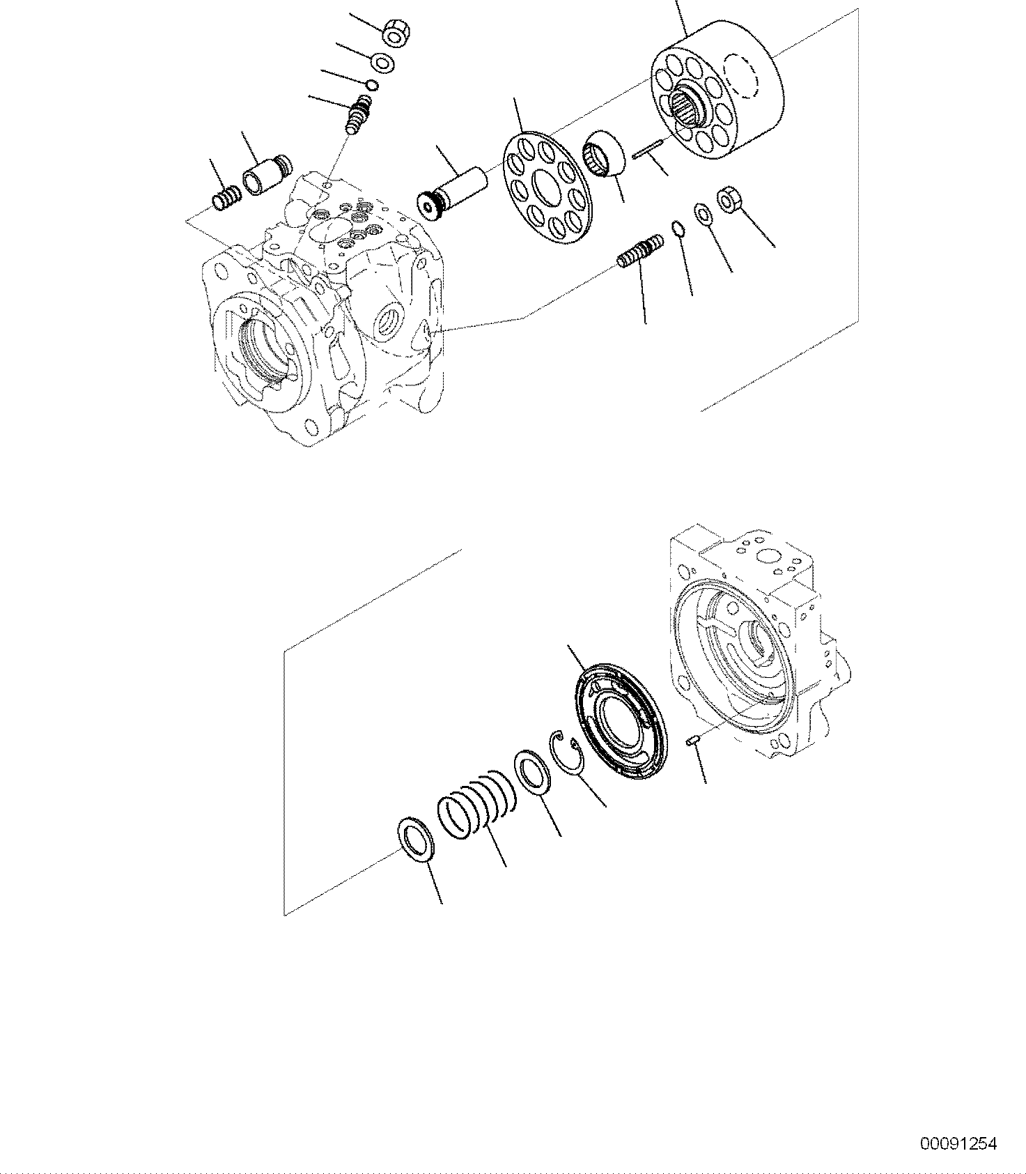 Komatsu parts book diagram for PC118MR-8 S/N F00003 AND UP: MAIN PISTON PUMP, INNER PARTS (2/5)