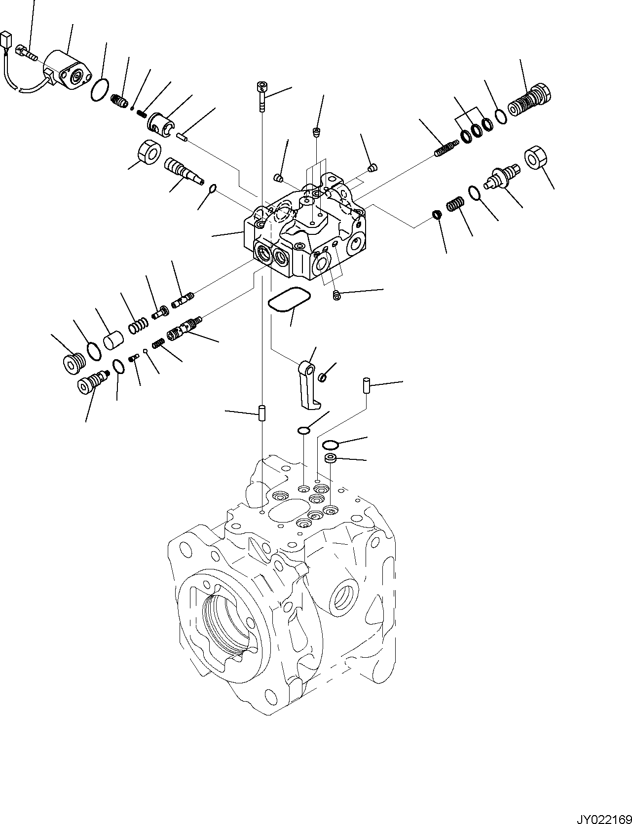 Komatsu parts book diagram for PC118MR-8 S/N F00003 AND UP: MAIN PISTON PUMP, INNER PARTS (3/5)