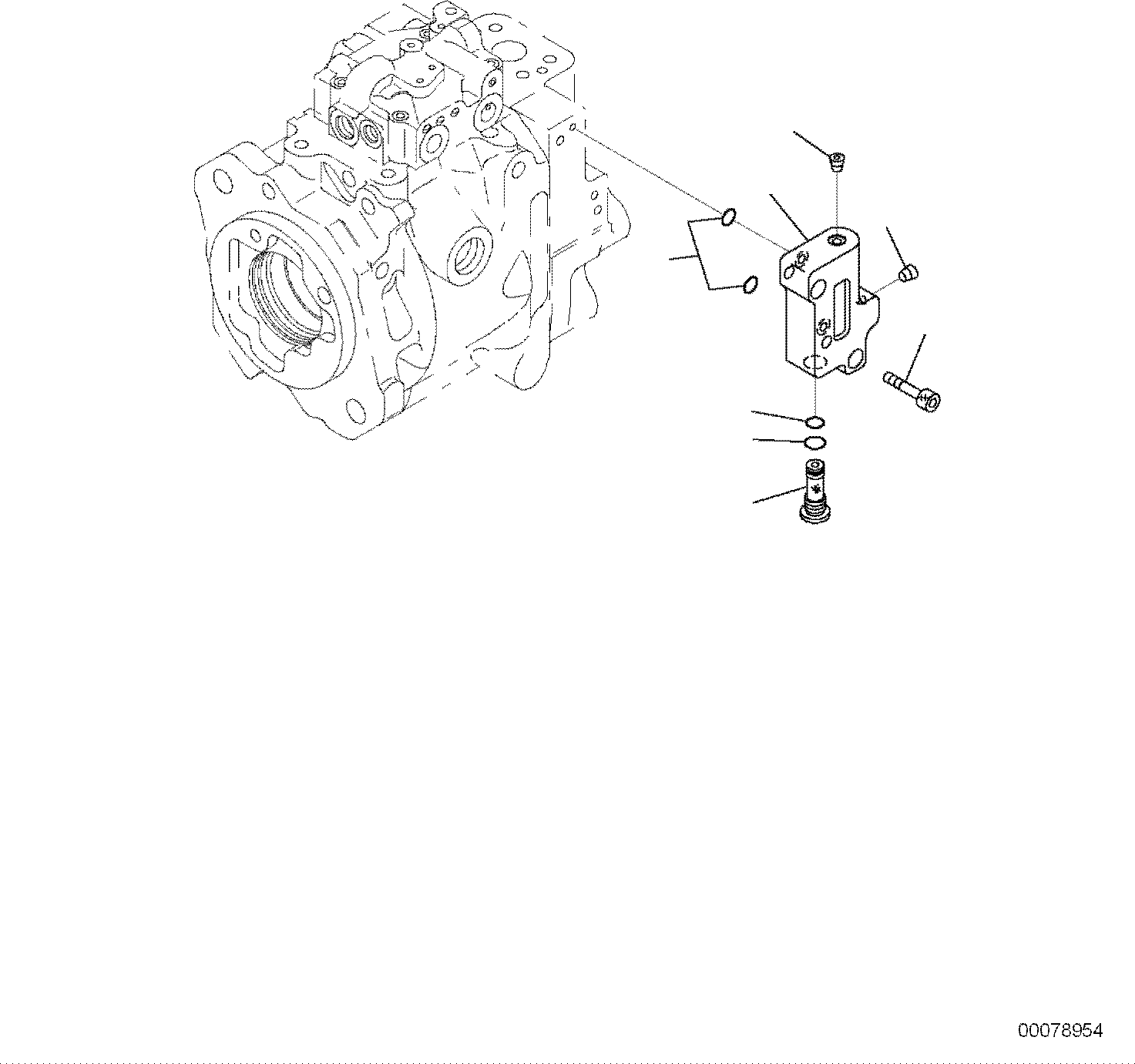 Komatsu parts book diagram for PC118MR-8 S/N F00003 AND UP: MAIN PISTON PUMP, INNER PARTS (5/5)