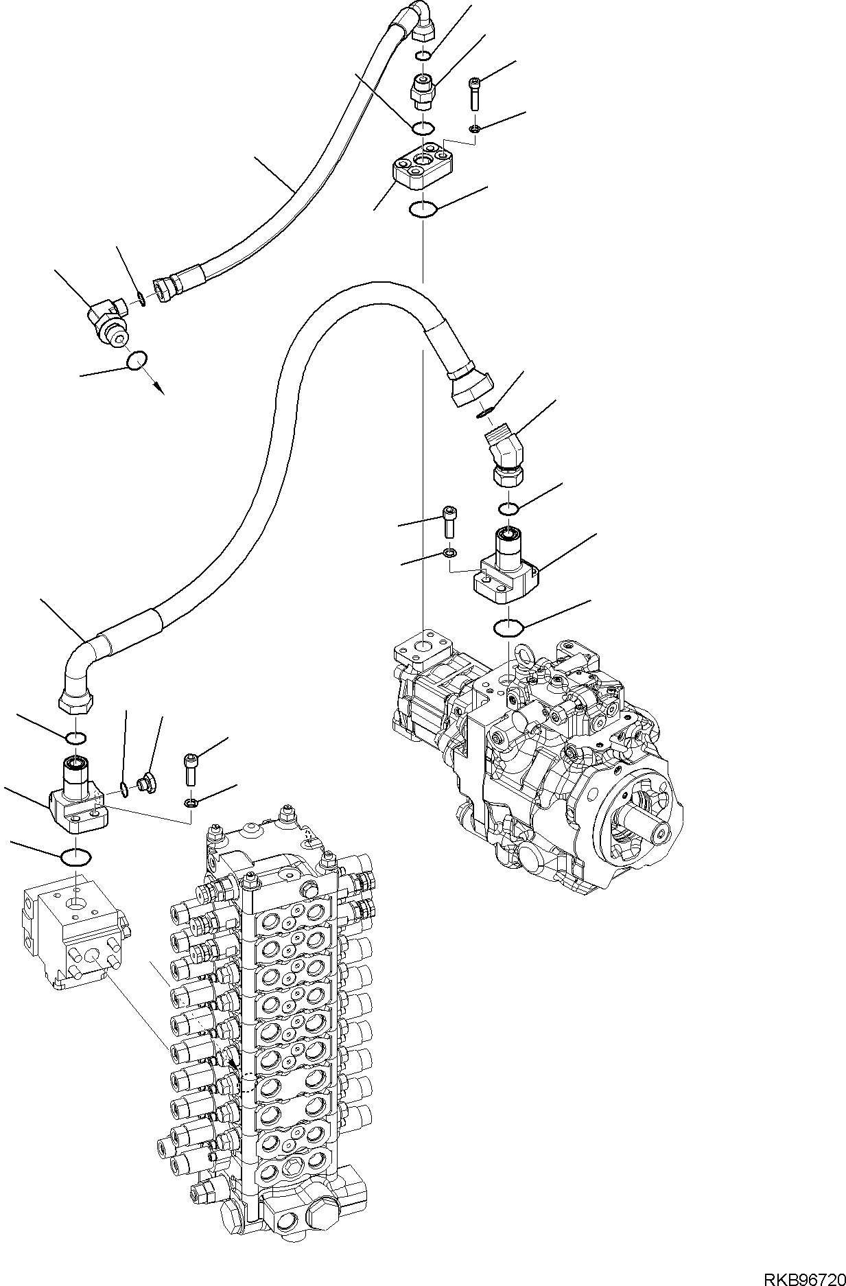 Komatsu parts book diagram for PC118MR-8 S/N F00003 AND UP: DELIVERY CIRCUIT, PUMP (2/2)