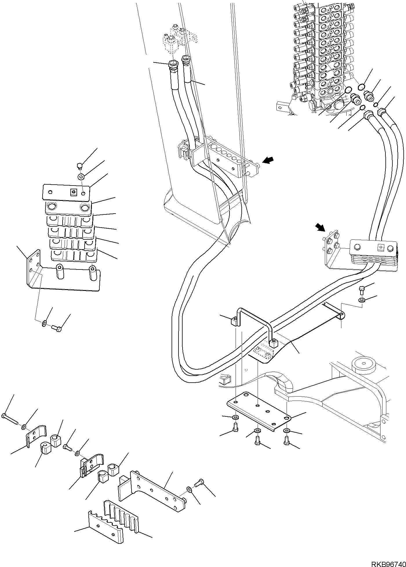 Komatsu parts book diagram for PC118MR-8 S/N F00003 AND UP: BOOM CIRCUIT