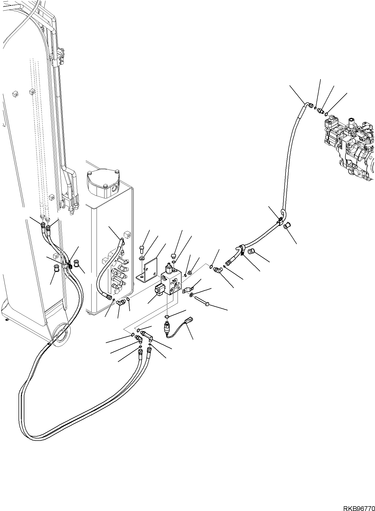 Komatsu parts book diagram for PC118MR-8 S/N F00003 AND UP: QUICK COUPLER CIRCUIT (1/2)