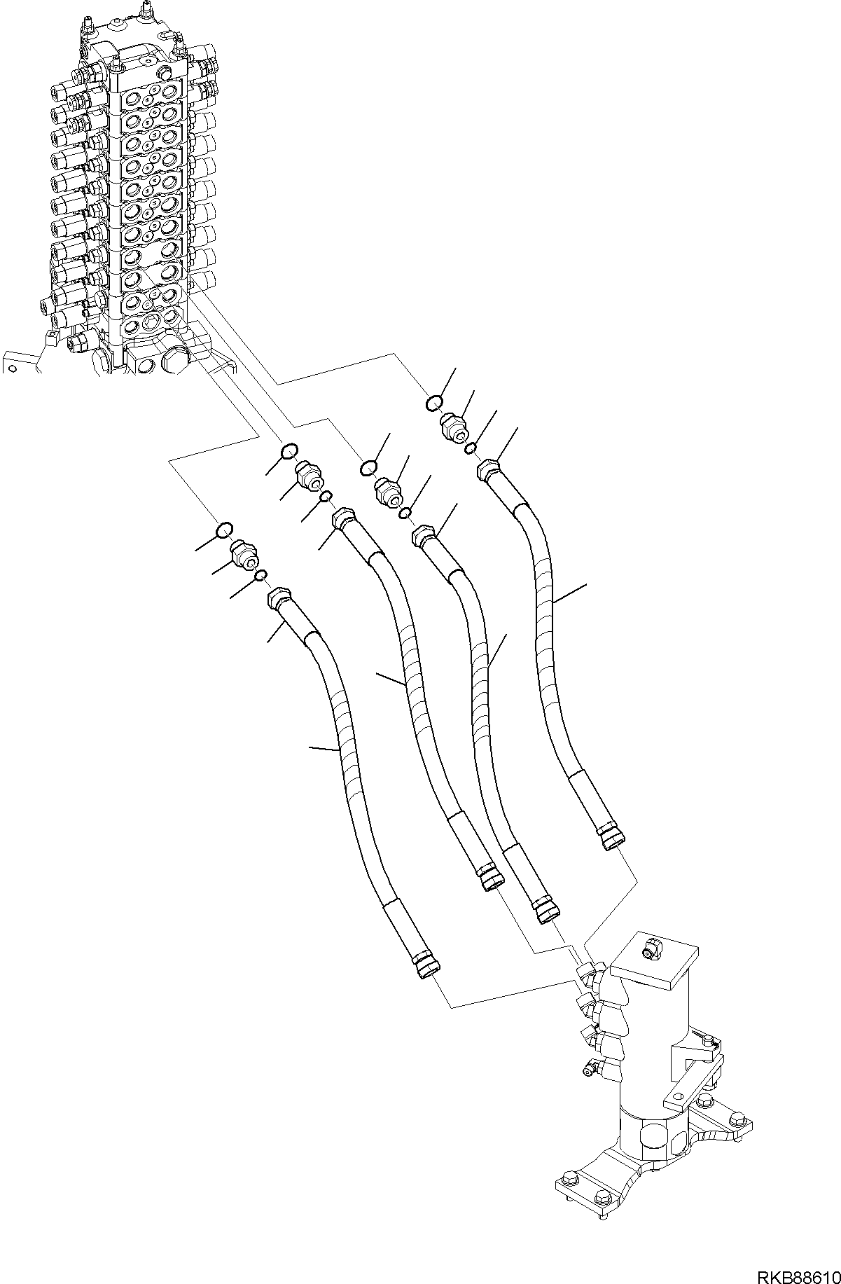 Komatsu parts book diagram for PC118MR-8 S/N F00003 AND UP: TRAVEL CIRCUIT