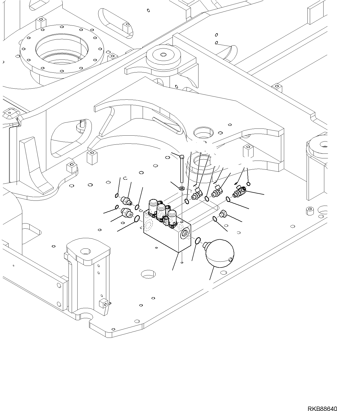 Komatsu parts book diagram for PC118MR-8 S/N F00003 AND UP: SOLENOID VALVE CIRCUIT (1/2)