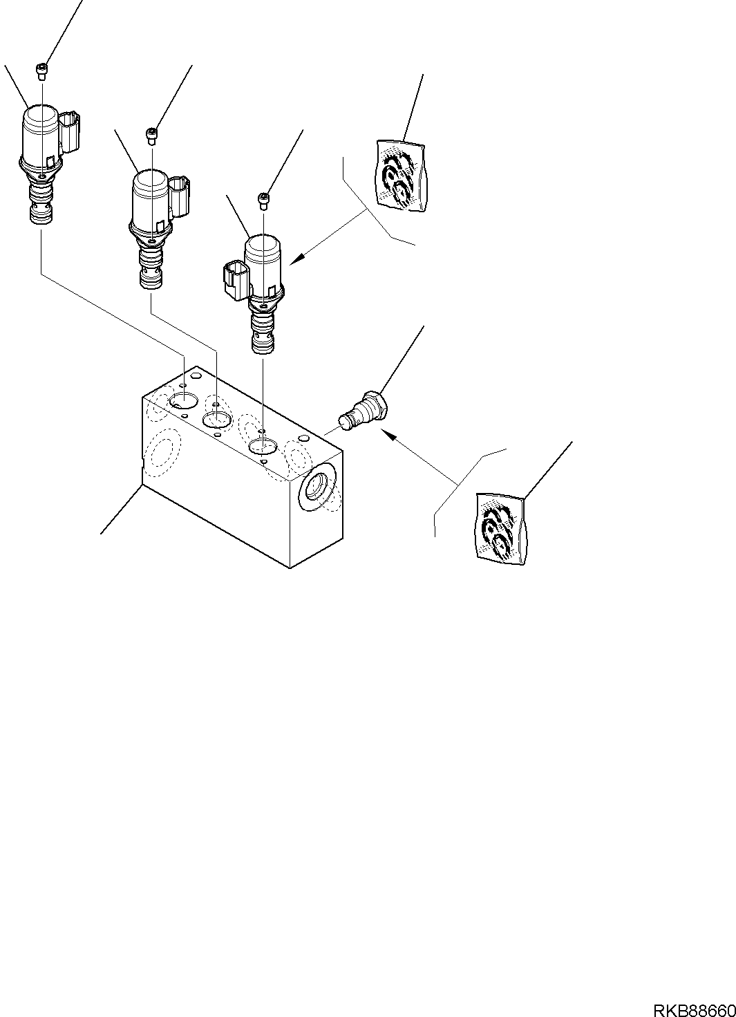 Komatsu parts book diagram for PC118MR-8 S/N F00003 AND UP: SOLENOID VALVE CIRCUIT (2/2)