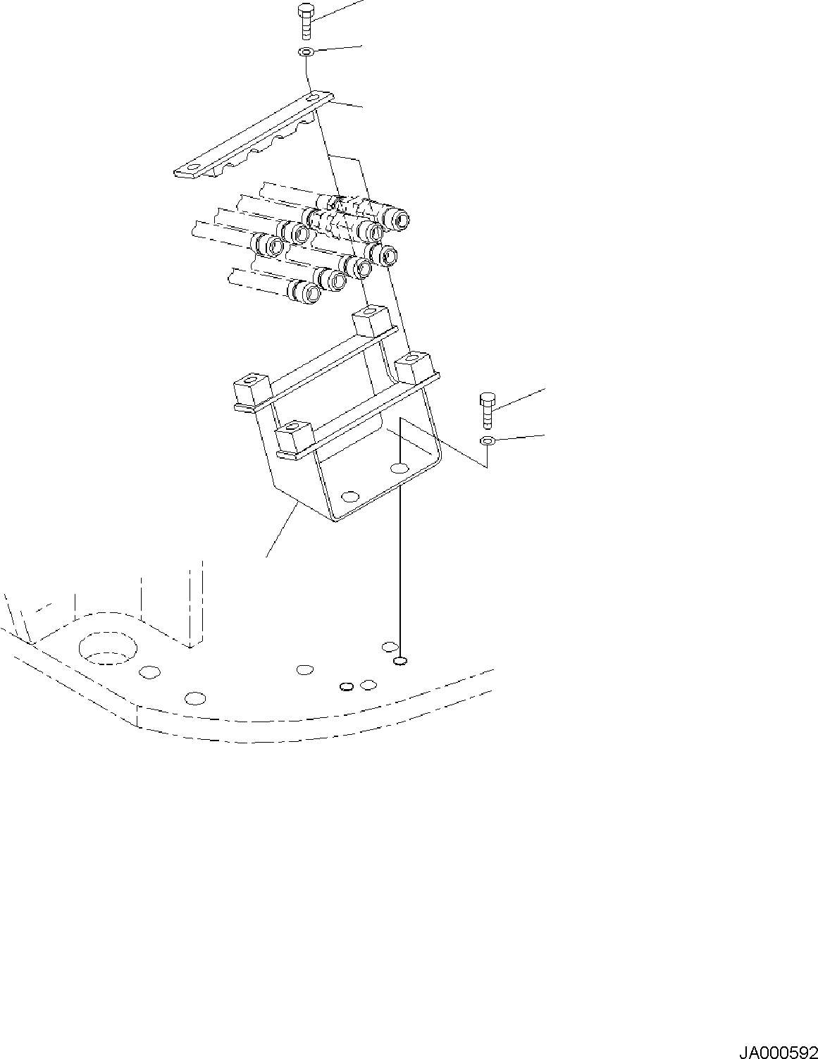 Komatsu parts book diagram for PC118MR-8 S/N F00003 AND UP: PROPORTIONAL PRESSURE CONTROL (PPC) VALVE CIRCUIT, MOUNTS
