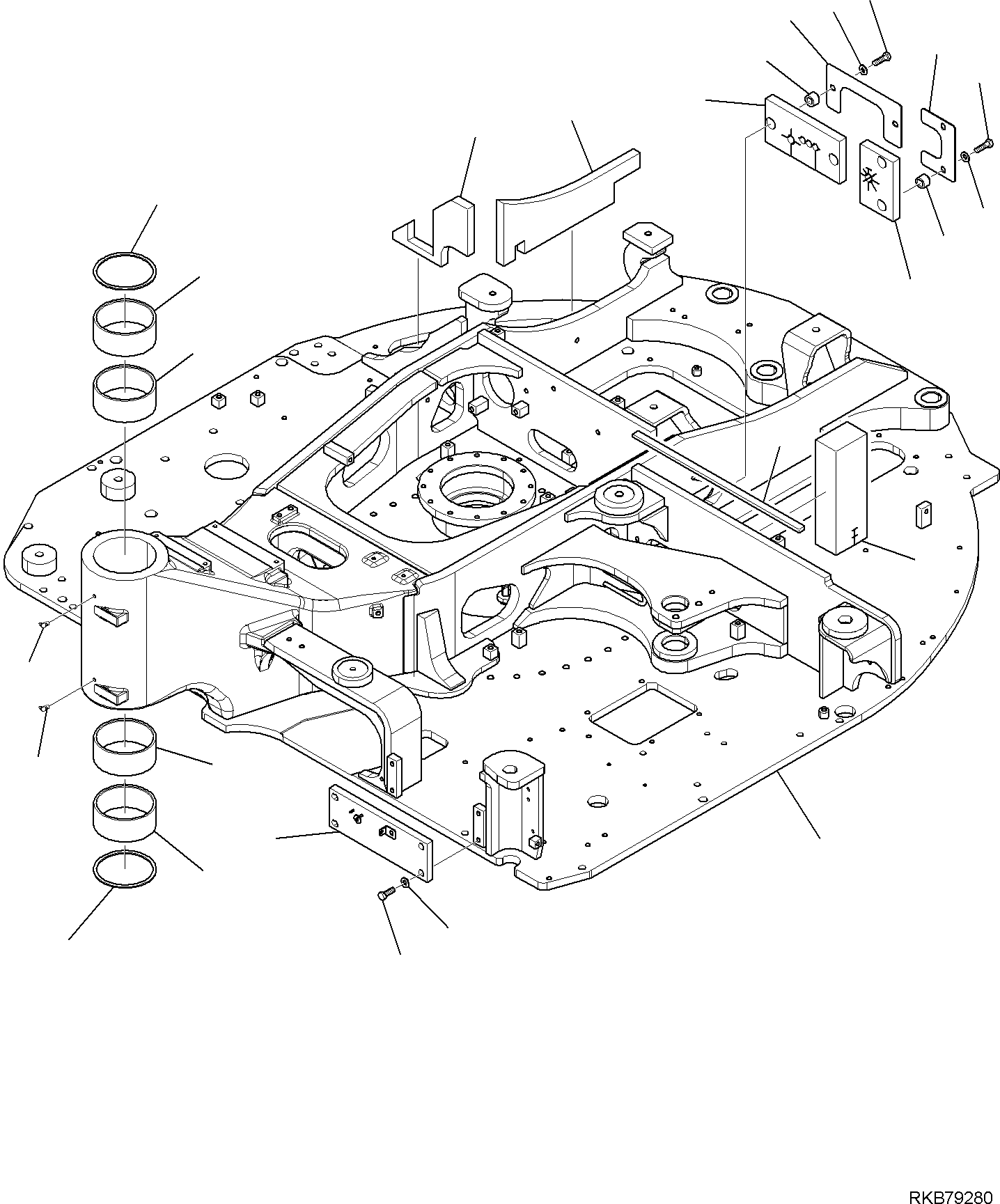 Komatsu parts book diagram for PC118MR-8 S/N F00003 AND UP: REVOLVING FRAME
