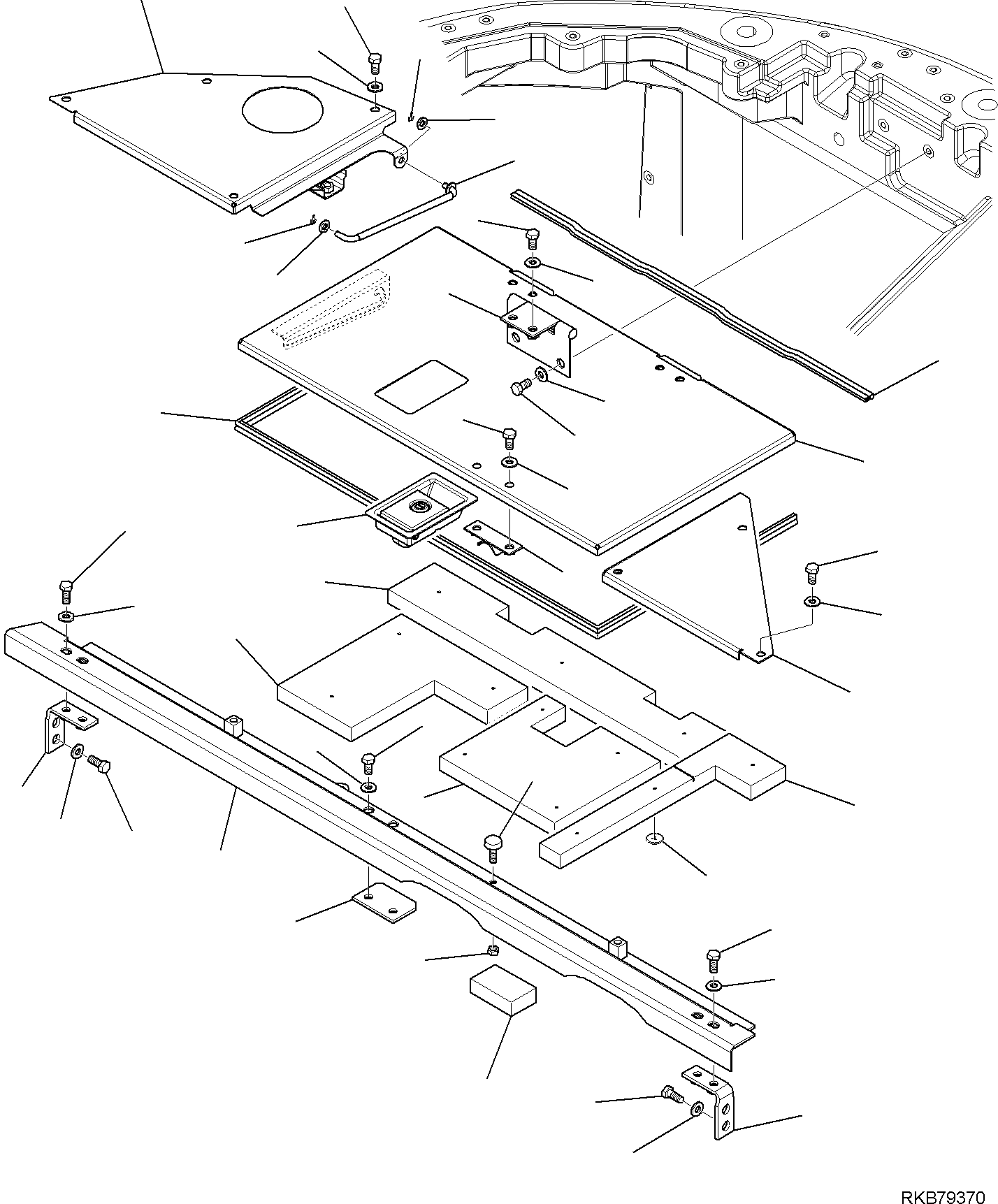 Komatsu parts book diagram for PC118MR-8 S/N F00003 AND UP: HOOD