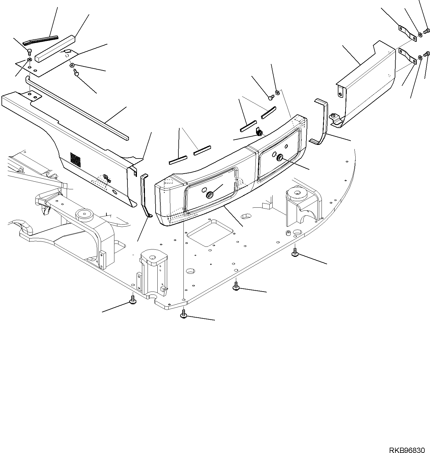 Komatsu parts book diagram for PC118MR-8 S/N F00003 AND UP: SIDE COVER, LEFT SIDE, (DECK COVER AND FLOOR COVER)