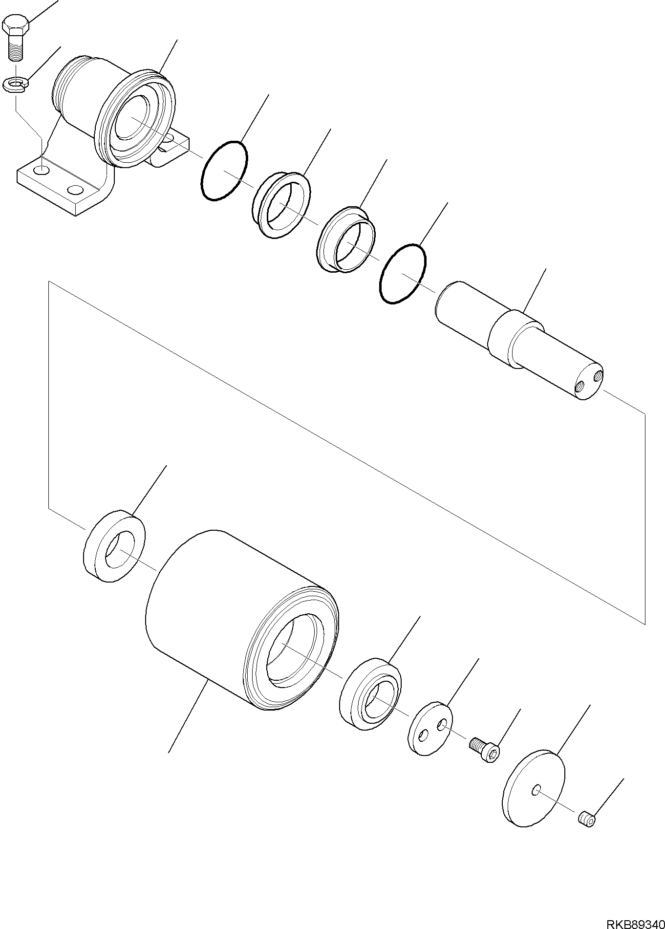 Komatsu parts book diagram for PC118MR-8 S/N F00003 AND UP: CARRIER ROLLER