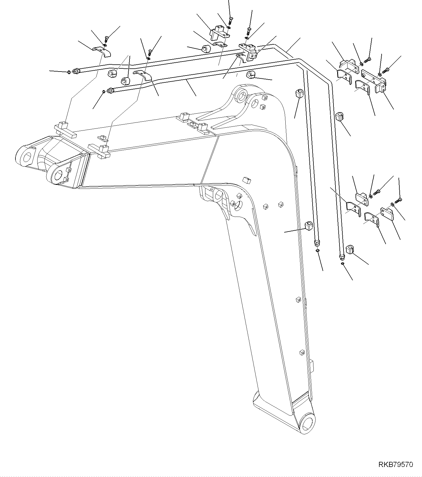Komatsu parts book diagram for PC118MR-8 S/N F00003 AND UP: BOOM, CIRCUIT (1/3)