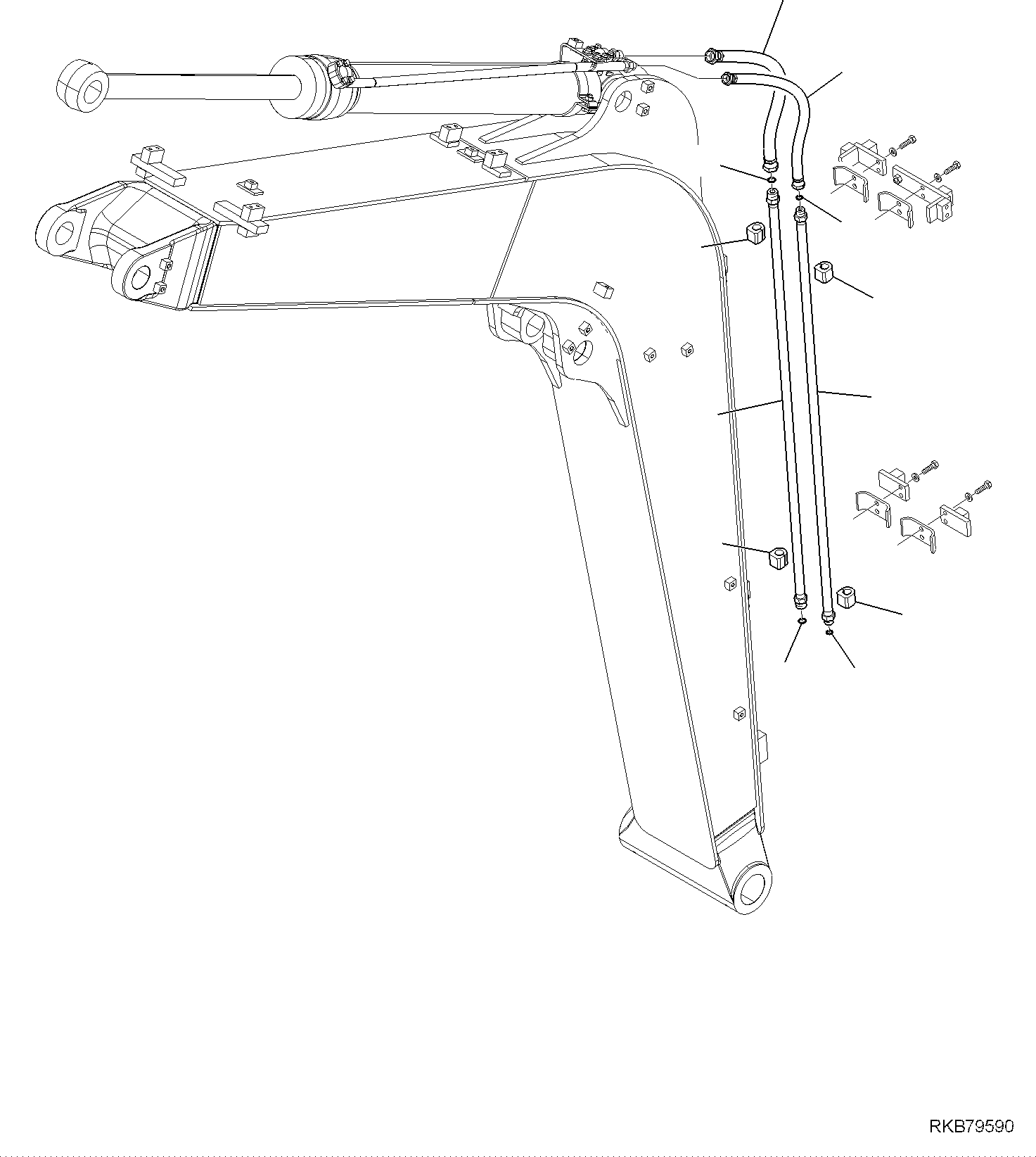Komatsu parts book diagram for PC118MR-8 S/N F00003 AND UP: BOOM, CIRCUIT (3/3)