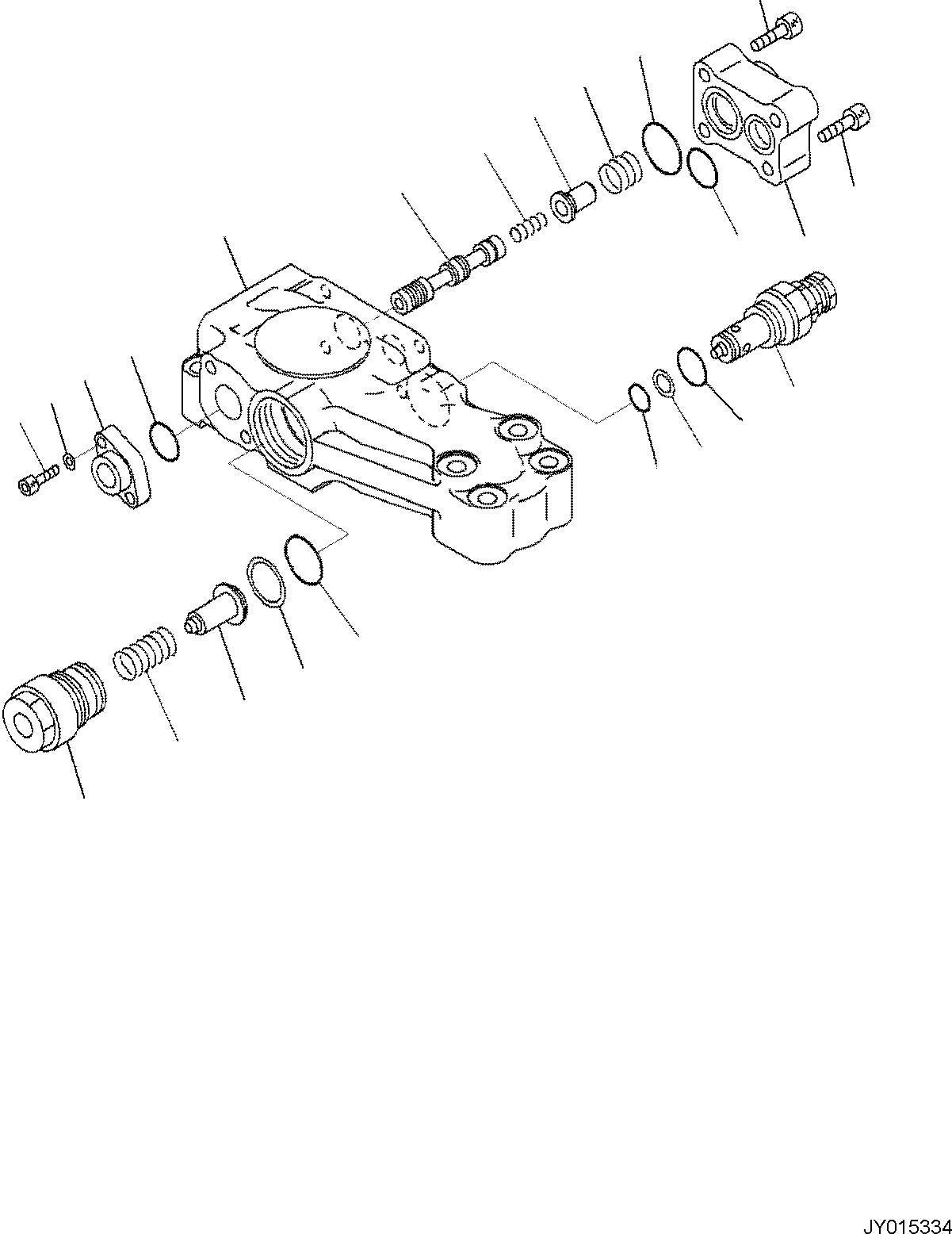 Komatsu parts book diagram for PC118MR-8 S/N F00003 AND UP: ARM CYLINDER, HOLDING VALVE INNER PARTS