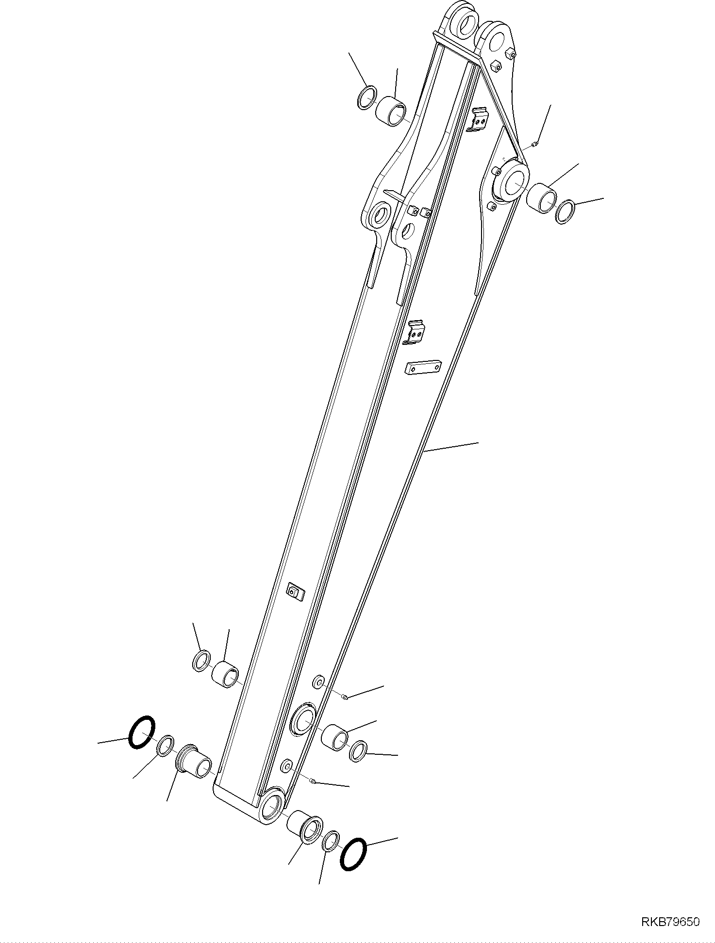 Komatsu parts book diagram for PC118MR-8 S/N F00003 AND UP: ARM, ARM