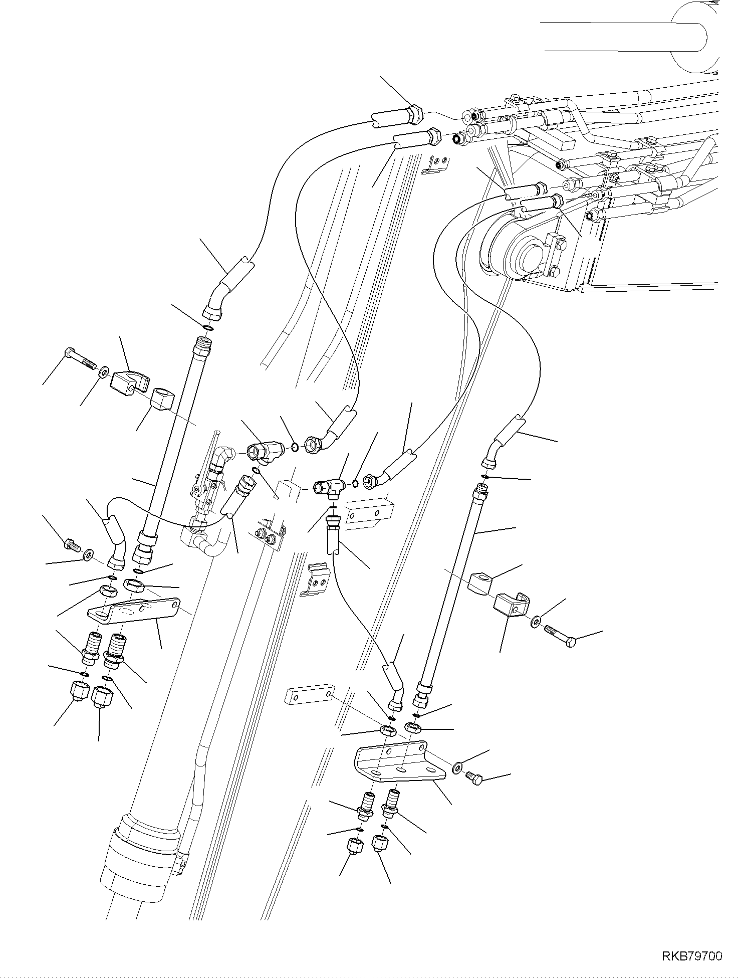 Komatsu parts book diagram for PC118MR-8 S/N F00003 AND UP: ARM, ARM LENGTH 2.3 M, CIRCUIT