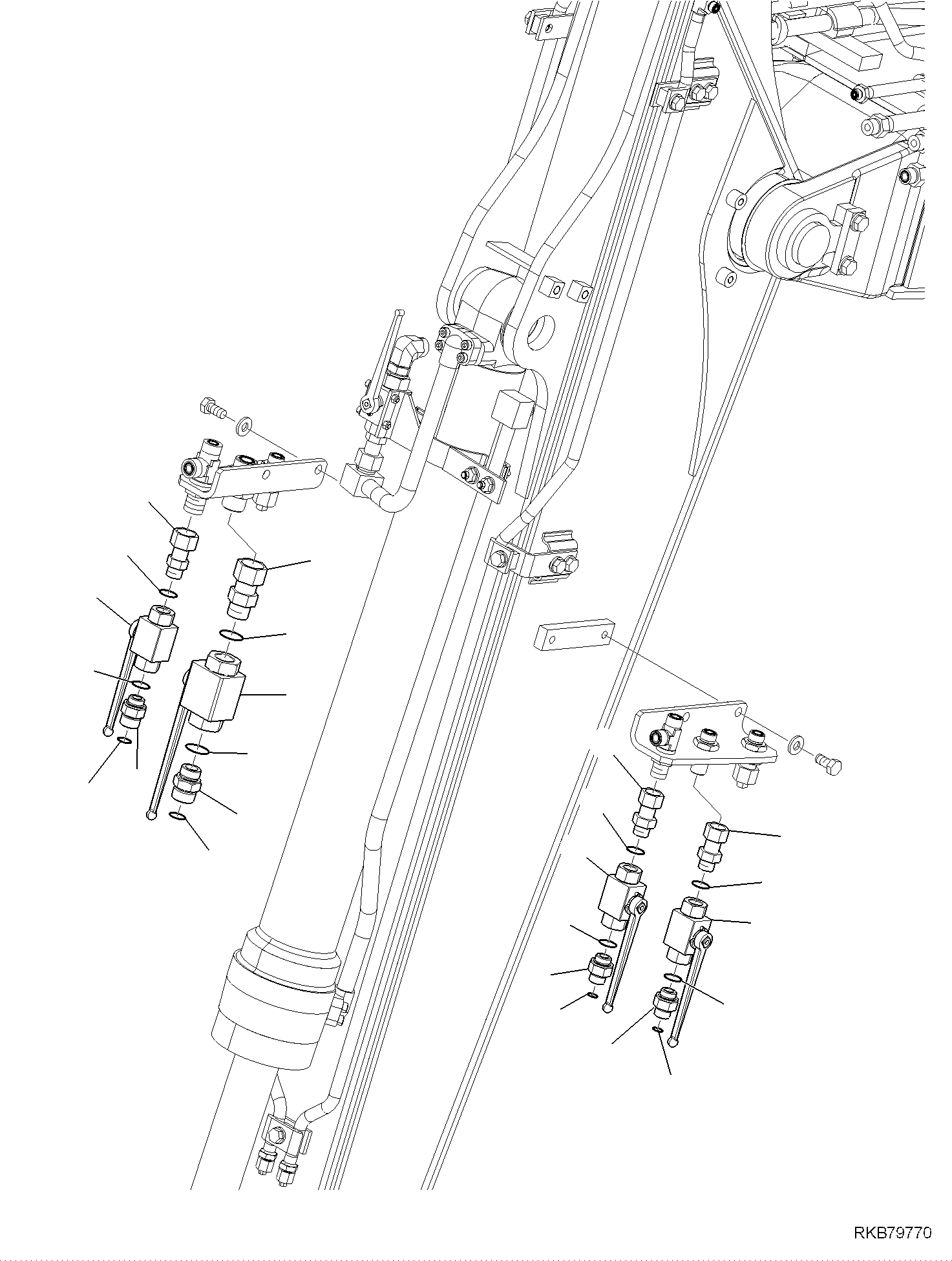 Komatsu parts book diagram for PC118MR-8 S/N F00003 AND UP: FINAL COCKS