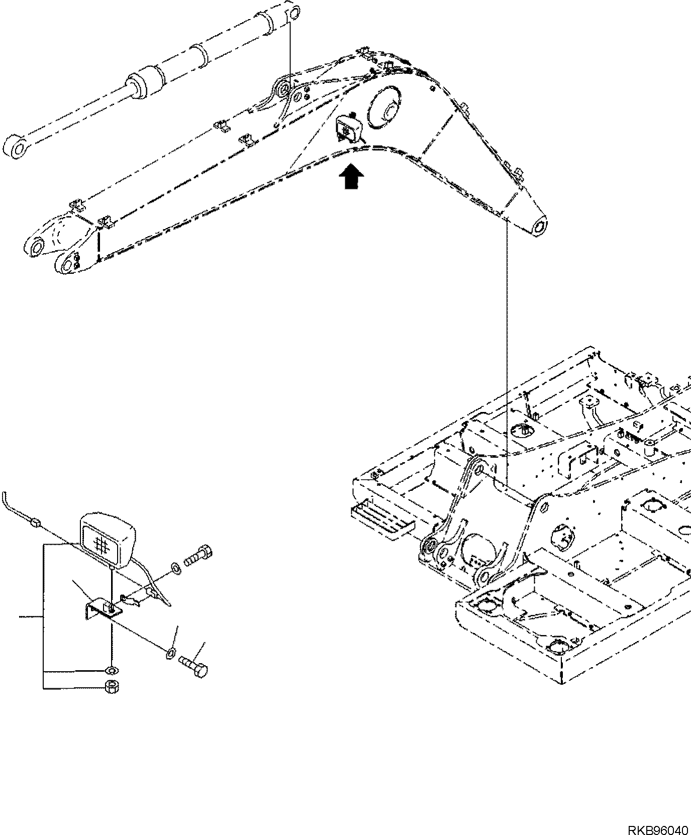 Excavators Komatsu / PC138US-10 S/N F40003 AND UP(PC138U10) / ADDITIONAL WORKING LAMP, BOOM LAMP(E0310-002002 : E0310-002002)