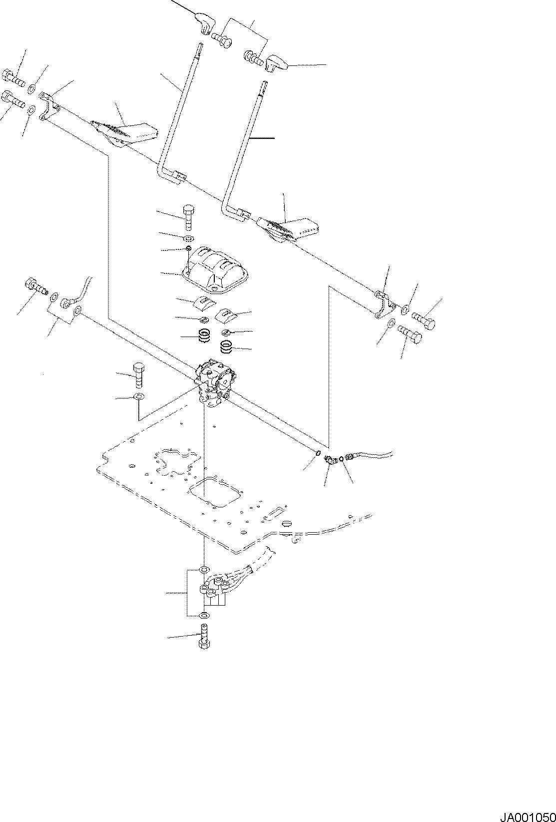 Excavators Komatsu / PC138US-10 S/N F40003 AND UP(PC138U10) / FLOOR FRAME, FLOOR, TRAVEL CONTROL LEVER(K1110-001003 : K1110-001003)