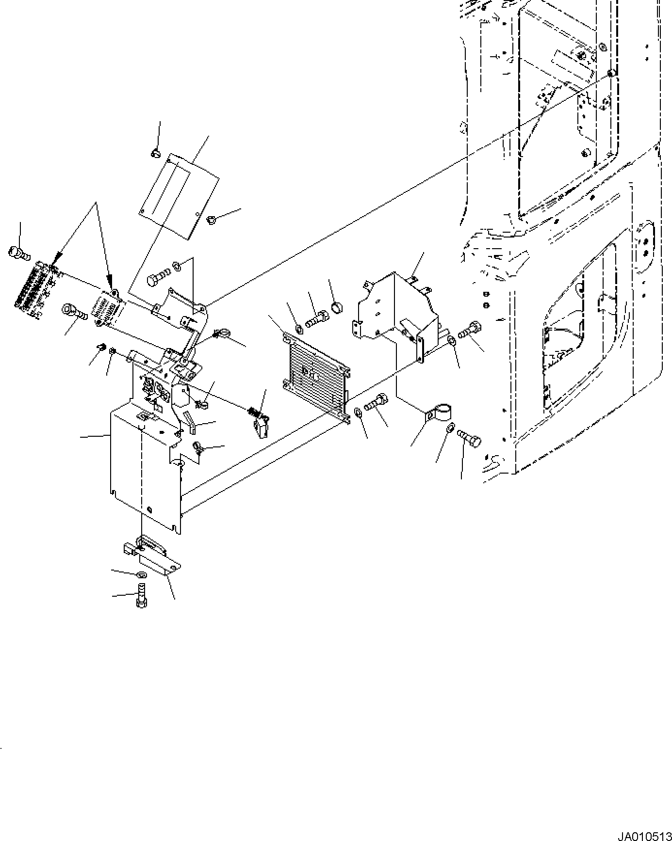 Excavators Komatsu / PC138US-10 S/N F40003 AND UP(PC138U10) / FLOOR FRAME, ELECTRIC PARTS(K1110-001007 : K1110-001007)