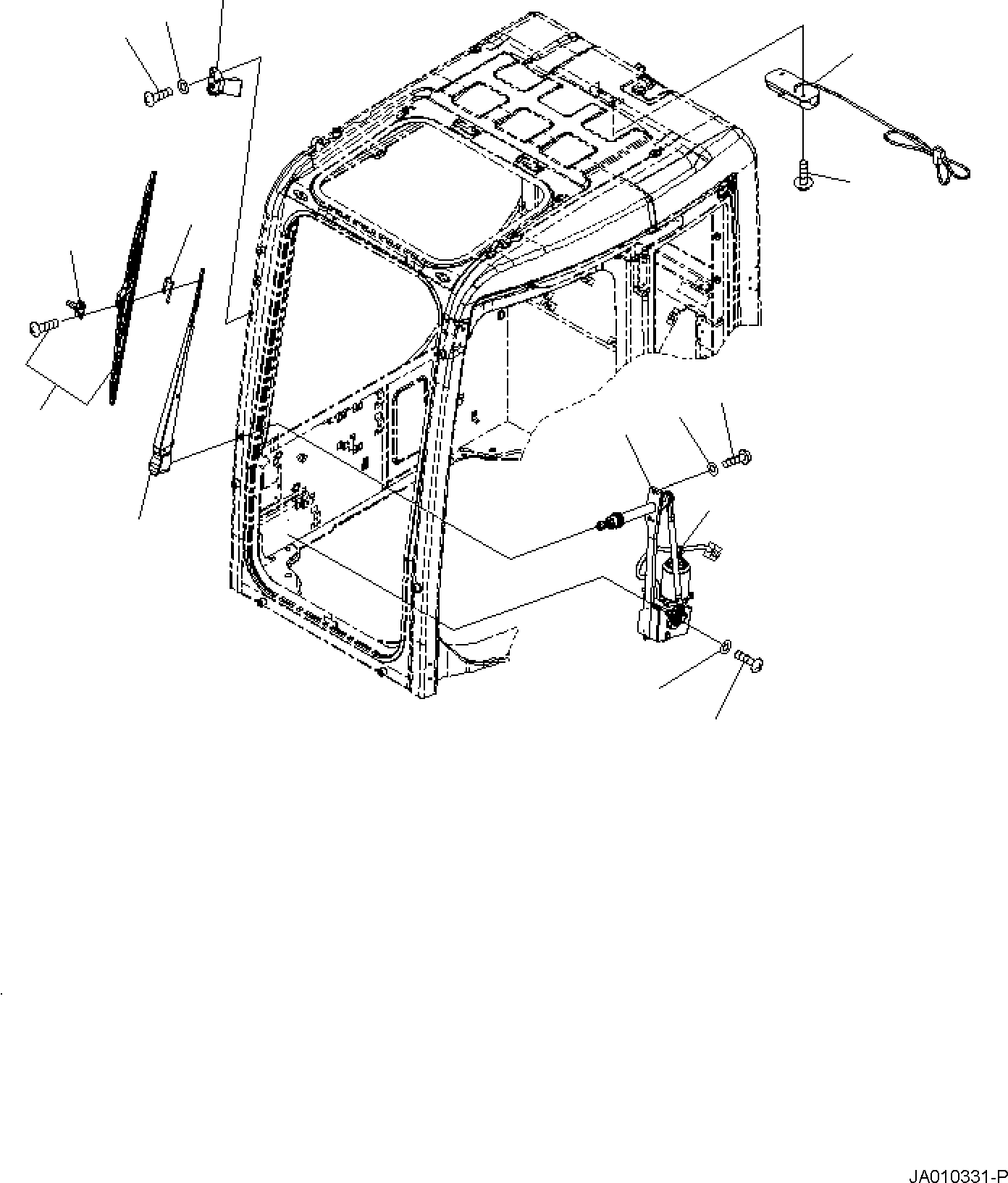 Excavators Komatsu / PC138US-10 S/N F40003 AND UP(PC138U10) / CAB, WIPER AND ROOM LAMP(K1110-001046 : K1110-001046)