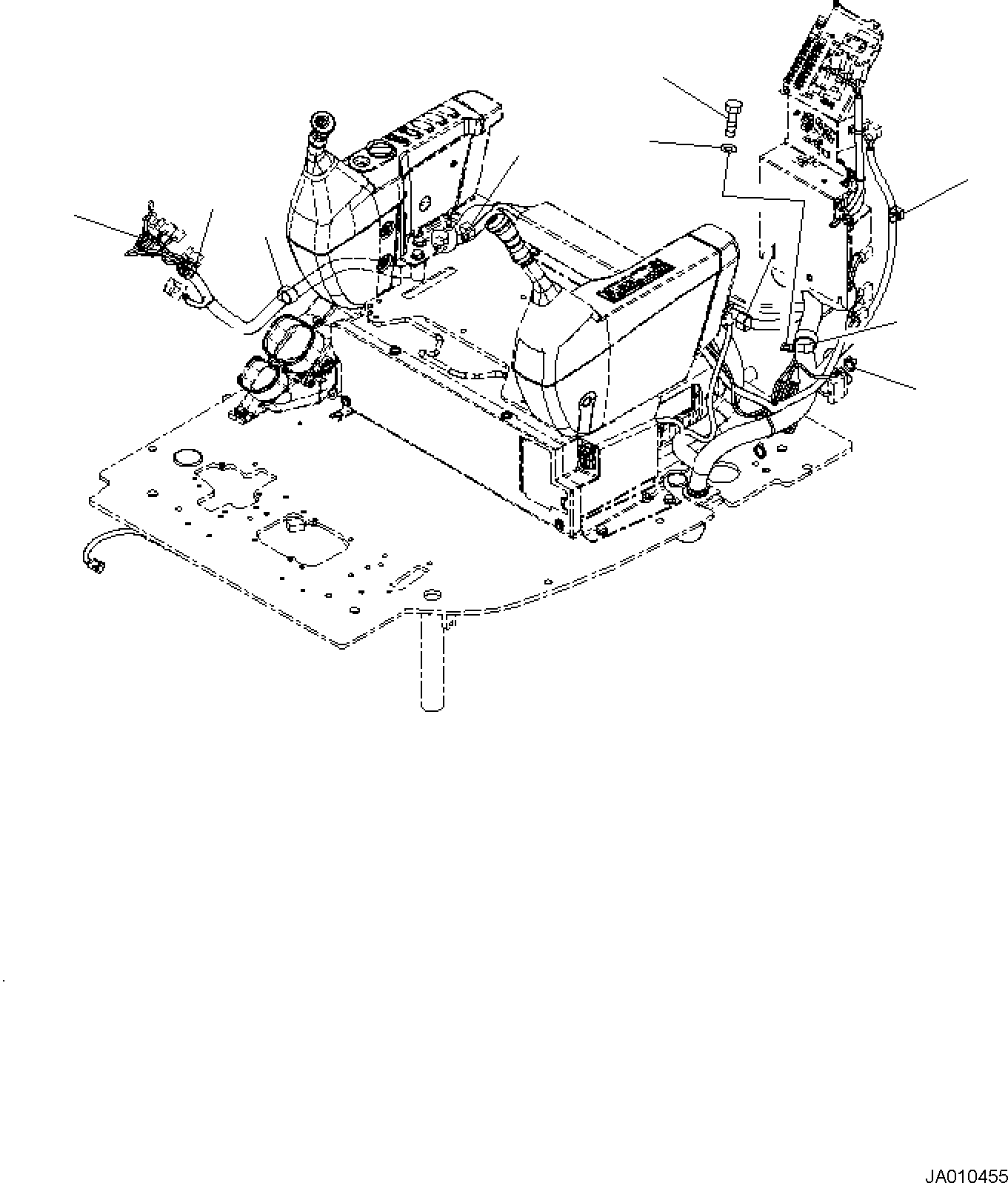 Excavators Komatsu / PC138US-10 S/N F40003 AND UP(PC138U10) / FRONT COVER (WIRING HARNESS CLAMP)(K1740-001003 : K1740-001003)