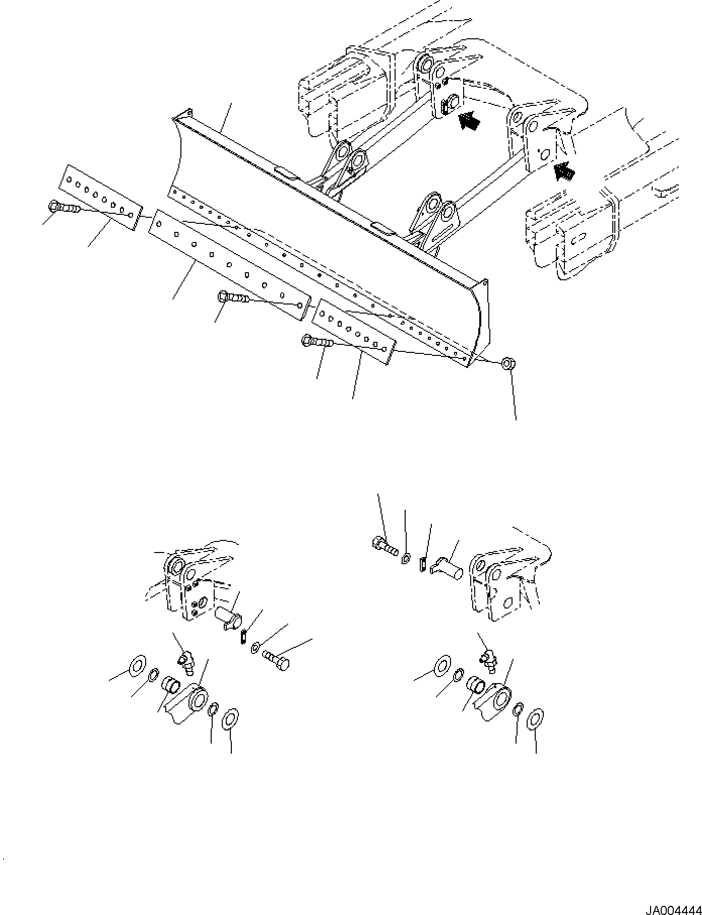 Excavators Komatsu / PC138US-10 S/N F40003 AND UP(PC138U10) / BLADE (WITH BOLT ON CUTTING EDGE)(T1710-002001 : T1710-002001)