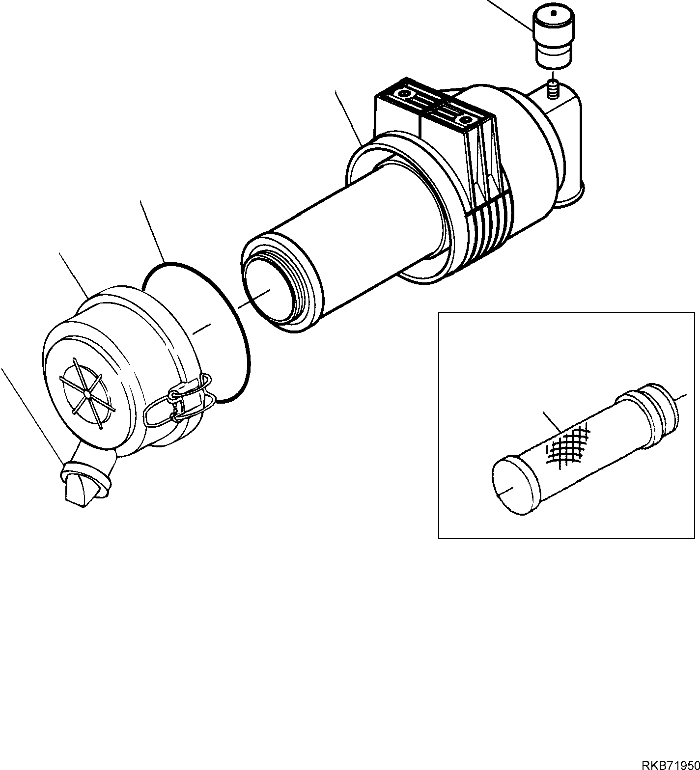 Excavators Komatsu / PC16R-3 HS S/N F80001 AND UP(PC16R3H8) / AIR FILTER(A-0141 : 0141)