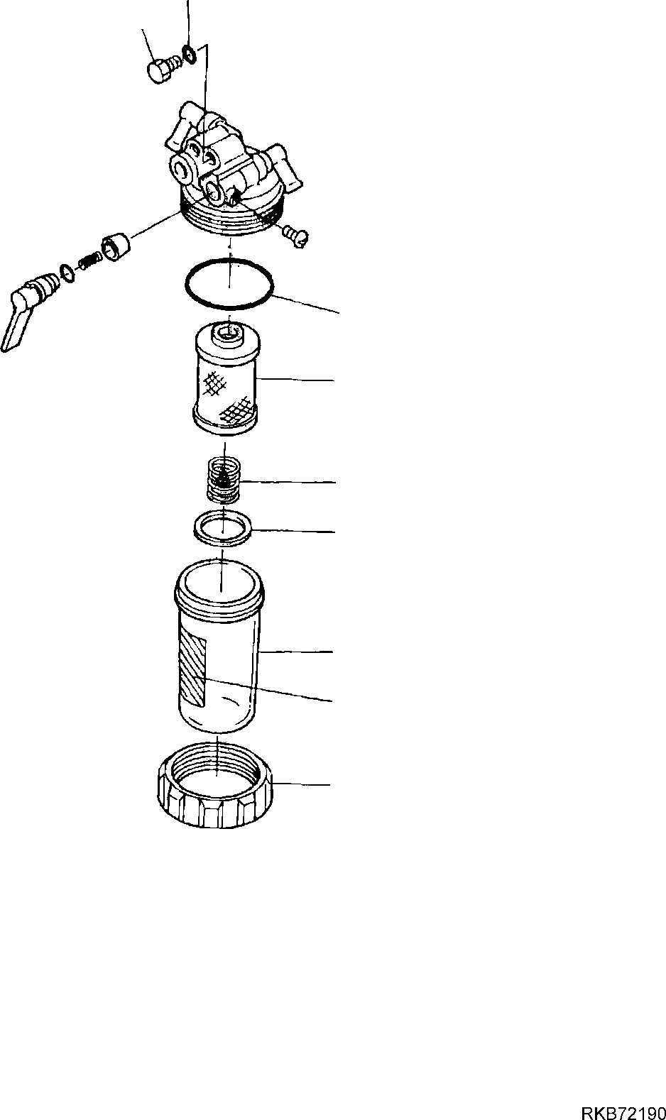 Excavators Komatsu / PC16R-3 HS S/N F80001 AND UP(PC16R3H8) / WATER SEPARATOR(A-0441 : 0441)