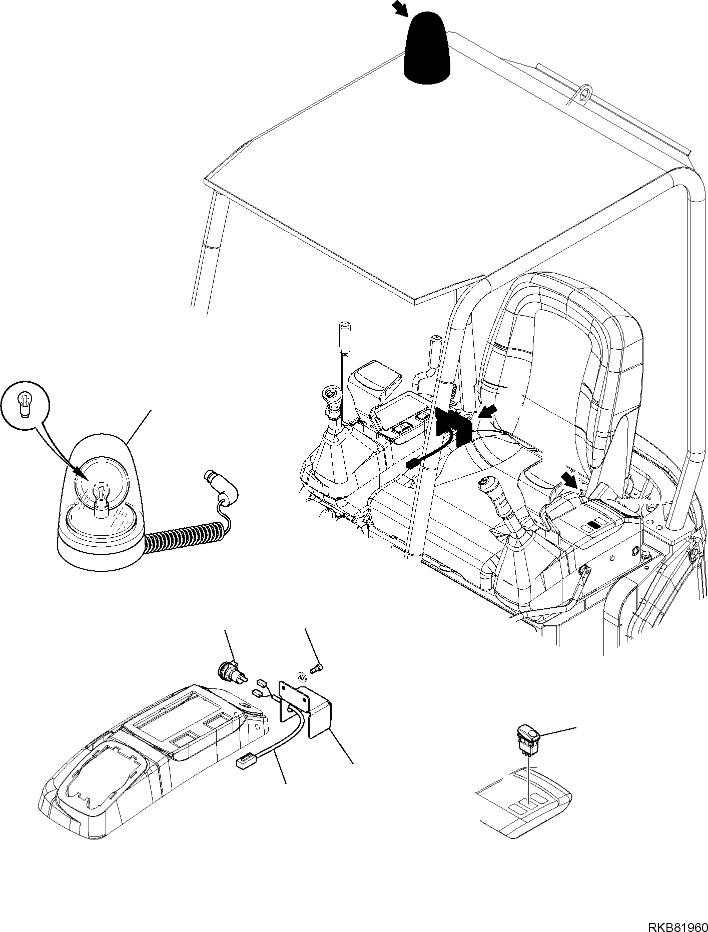 Excavators Komatsu / PC16R-3 HS S/N F80001 AND UP(PC16R3H8) / ROTARY BEAM (CANOPY)(B-1590 : 1590)