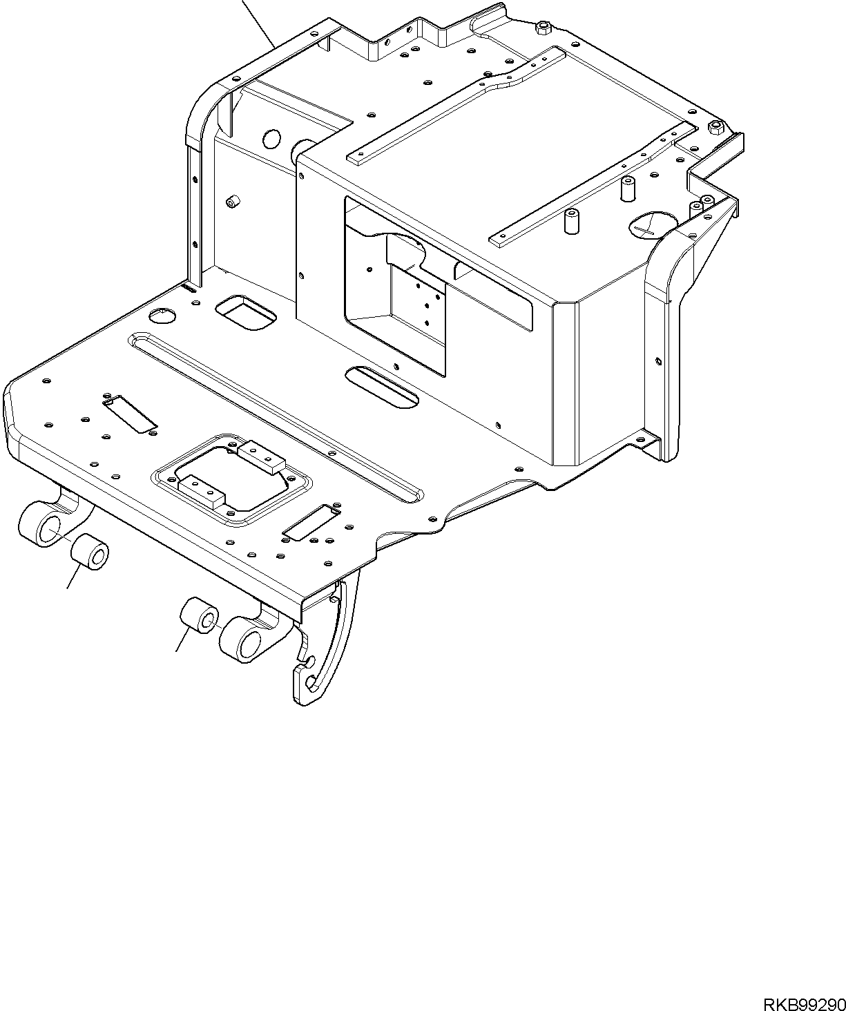 Excavators Komatsu / PC16R-3 HS S/N F80001 AND UP(PC16R3H8) / FLOOR FRAME(F-5050 : 5050)