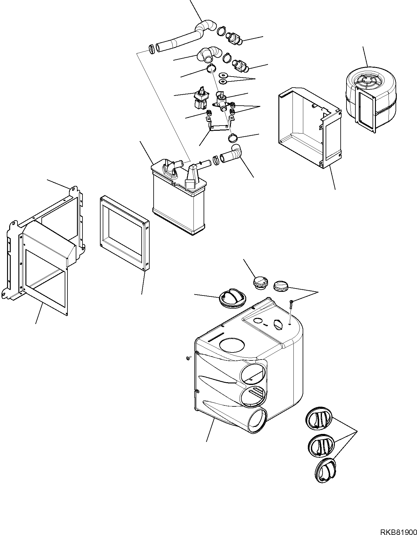 Excavators Komatsu / PC16R-3 HS S/N F80001 AND UP(PC16R3H8) / HEATING SYSTEM (3/3)(F-5810 : 5810)