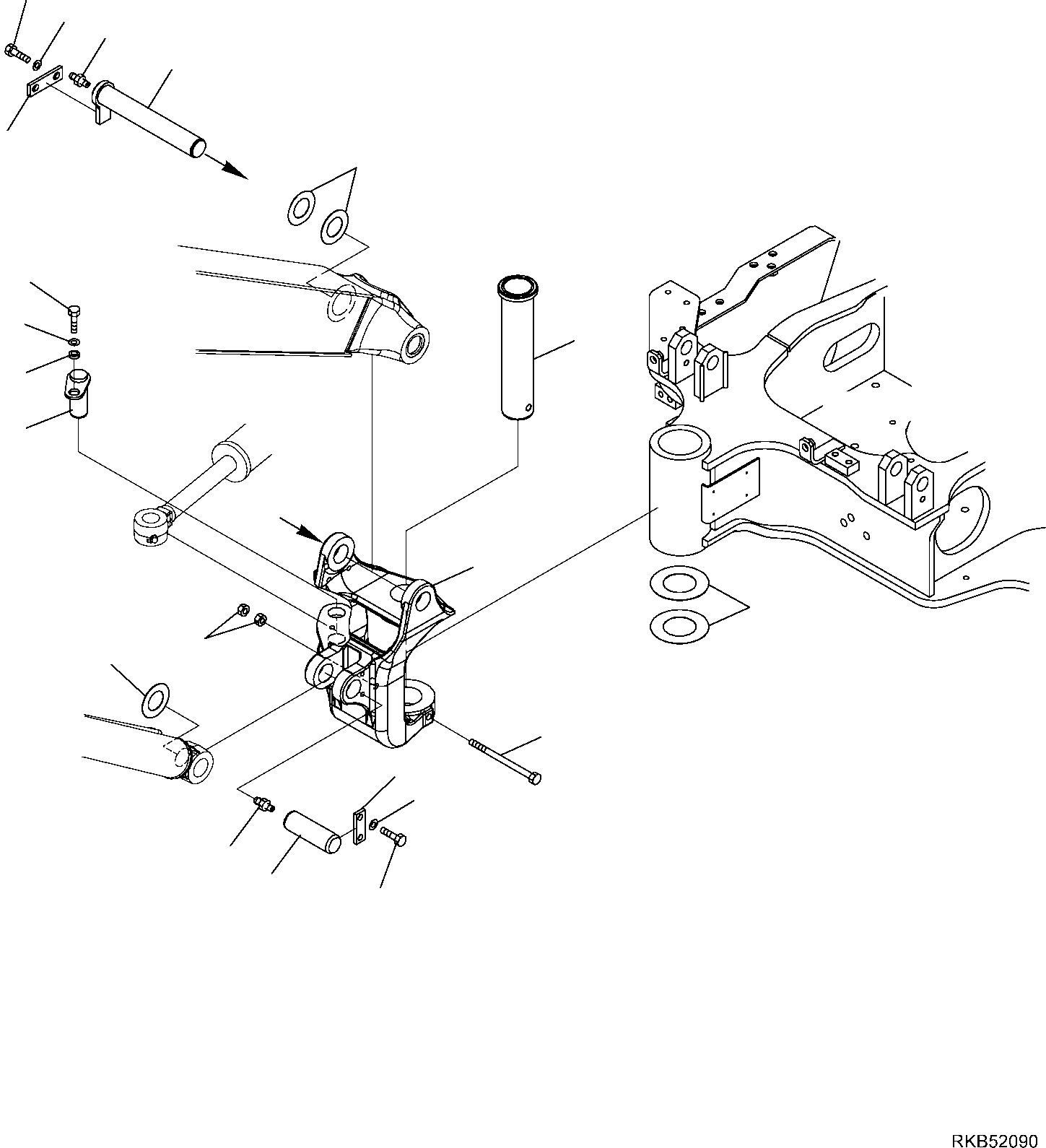 Excavators Komatsu / PC16R-3 HS S/N F80001 AND UP(PC16R3H8) / SWING BRACKET(H-7050 : 7050)