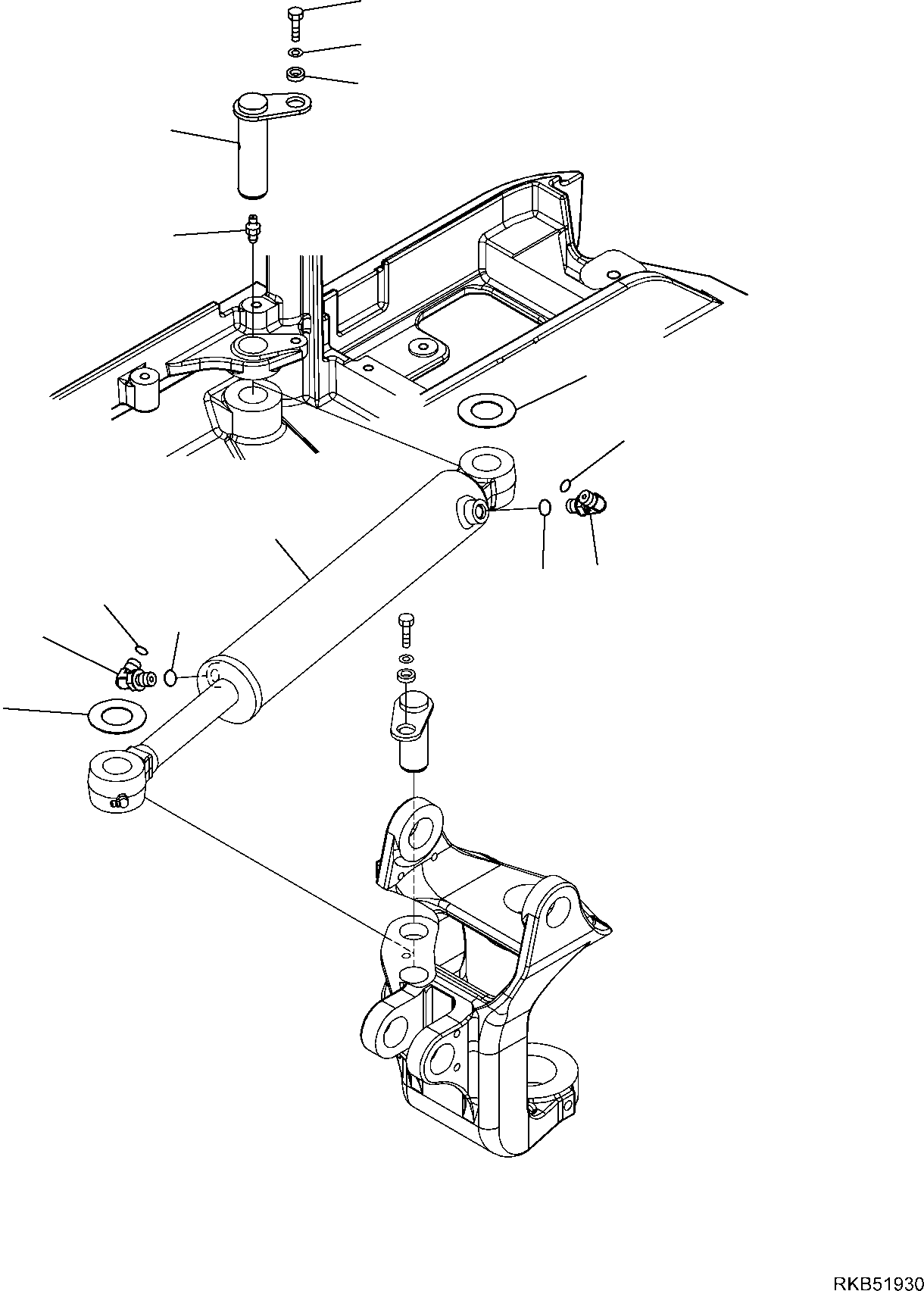 Excavators Komatsu / PC16R-3 HS S/N F80001 AND UP(PC16R3H8) / BOOM SWING CYLINDER (MOUNTING PARTS)(H-7190 : 7190)