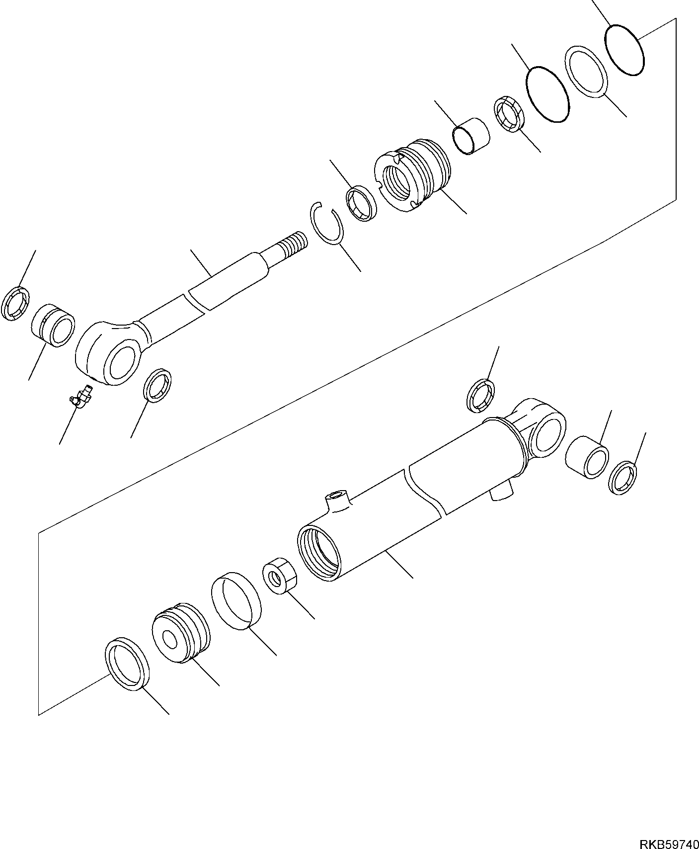 Excavators Komatsu / PC16R-3 HS S/N F80001 AND UP(PC16R3H8) / BOOM SWING CYLINDER, INNER PARTS(H-7195 : 7195)