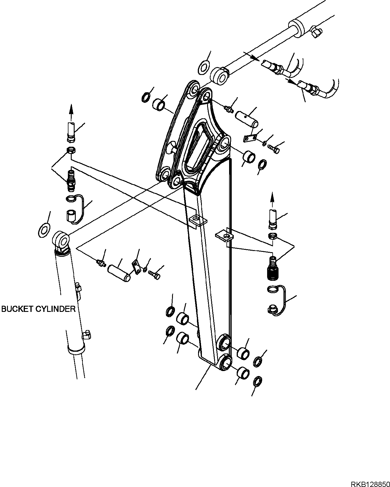 Excavators Komatsu / PC16R-3 HS S/N F80001 AND UP(PC16R3H8) / ARM, WITH ATTACHMENT LINE(H-7215 : 7215)
