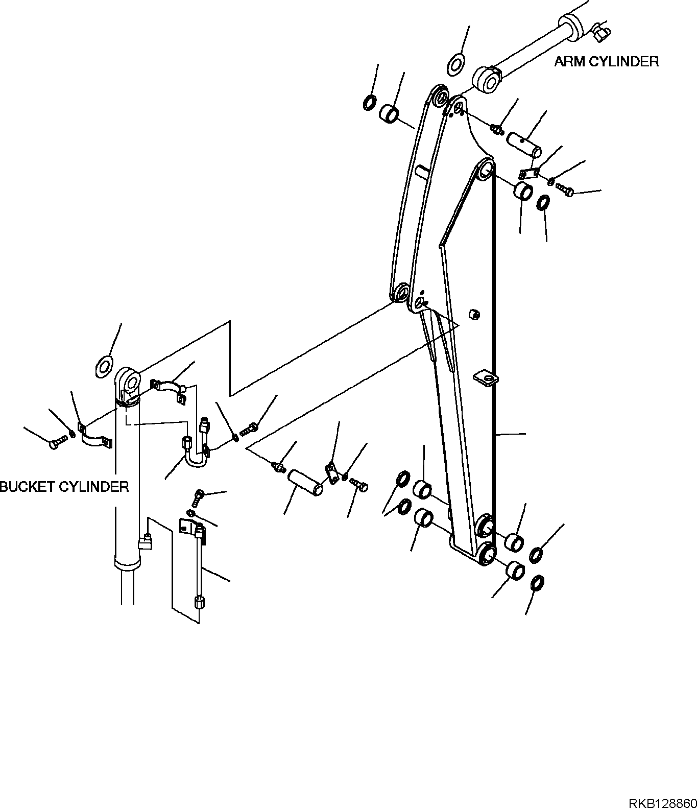 Excavators Komatsu / PC16R-3 HS S/N F80001 AND UP(PC16R3H8) / LONG ARM(H-7220 : 7220)