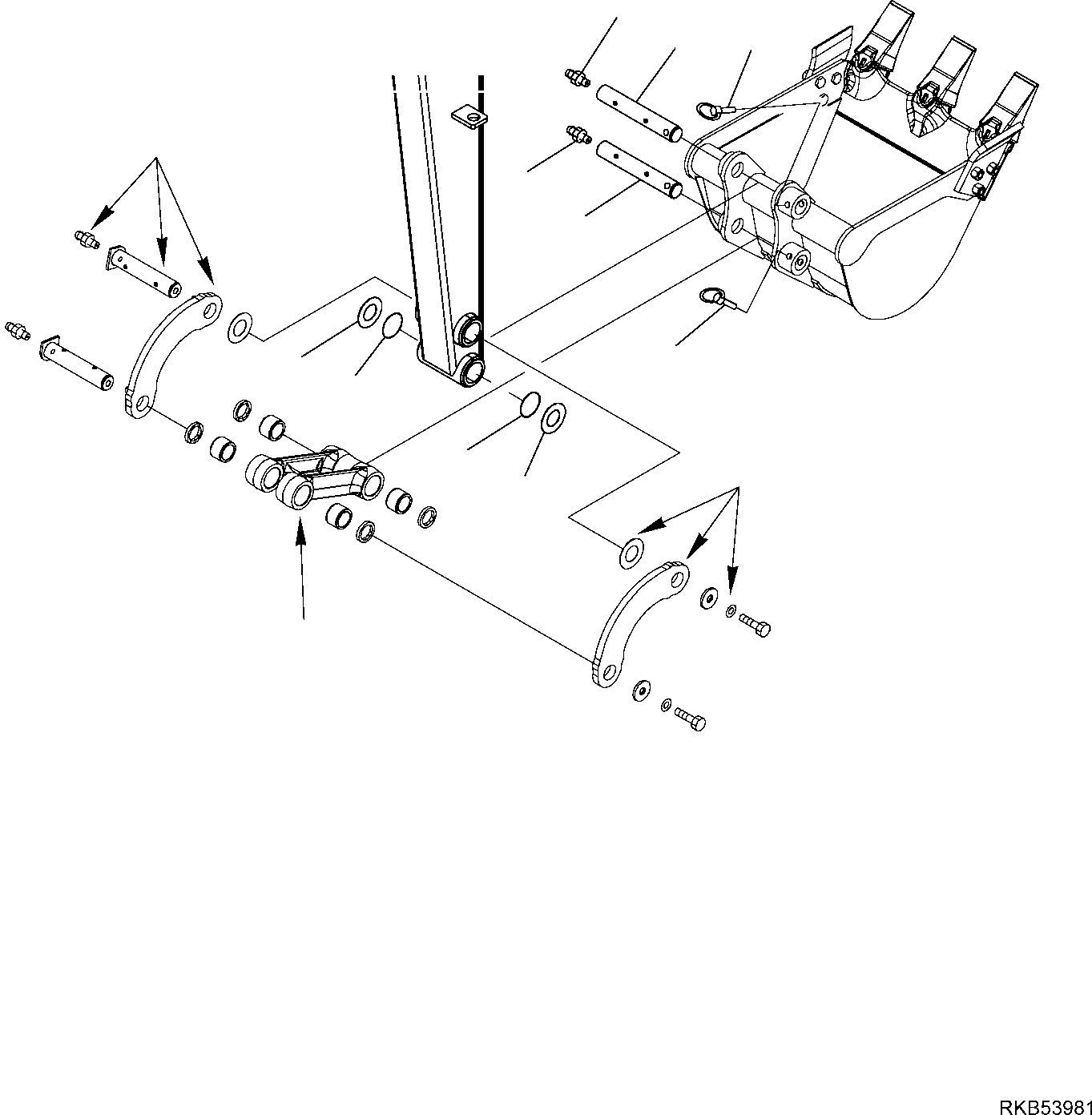 Excavators Komatsu / PC16R-3 HS S/N F80001 AND UP(PC16R3H8) / BUCKET PIN(H-7410 : 7410)