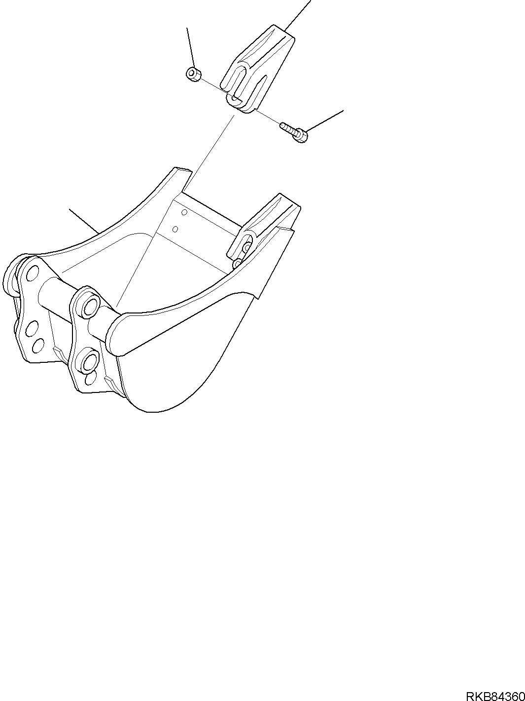 Excavators Komatsu / PC16R-3 HS S/N F80001 AND UP(PC16R3H8) / BUCKET (L=250 MM)(H-7605 : 7605)