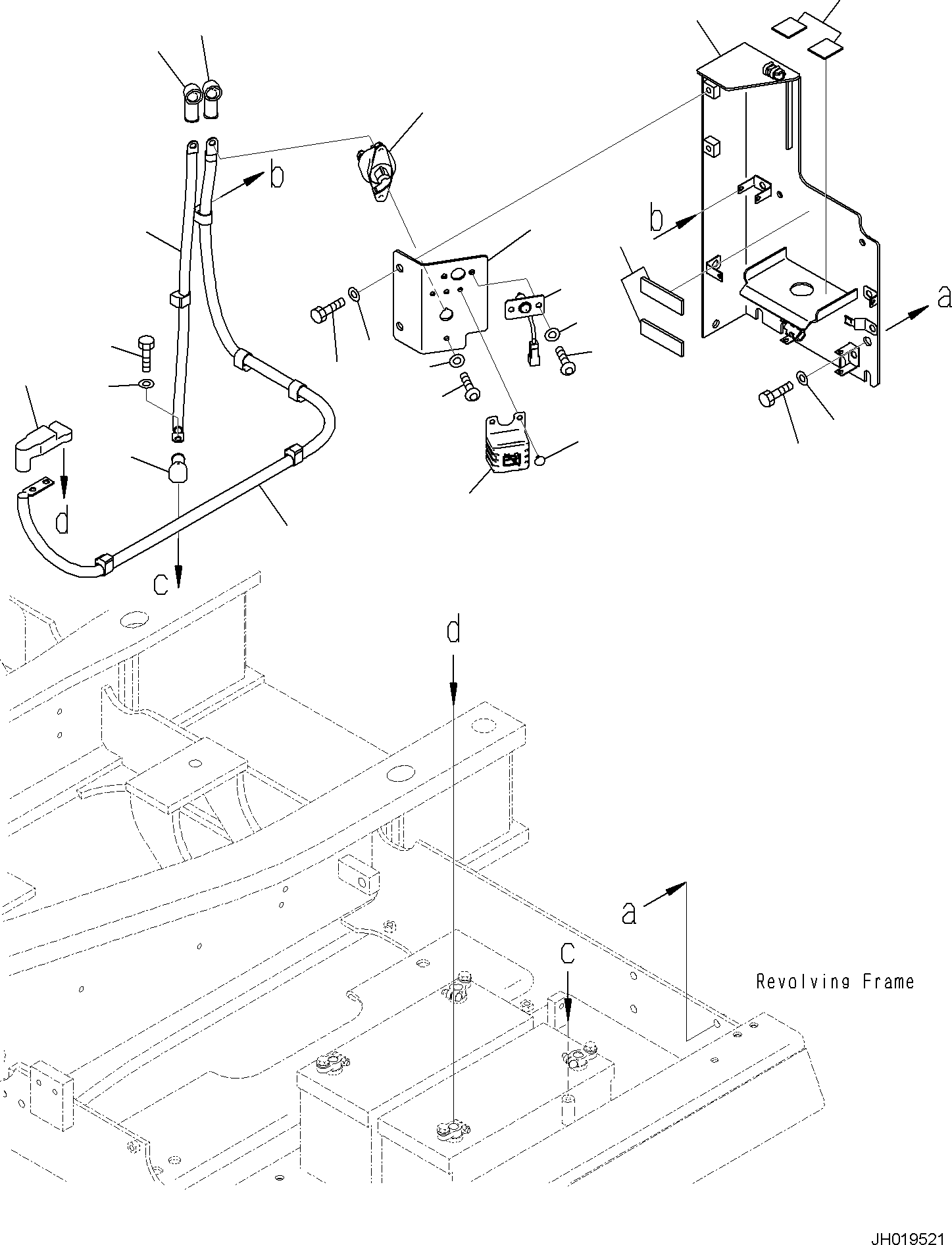 Komatsu parts book diagram for PC170LC-11 S/N F40001 AND UP: ELECTRIC WIRING HARNESS, DISCONNECT SWITCH