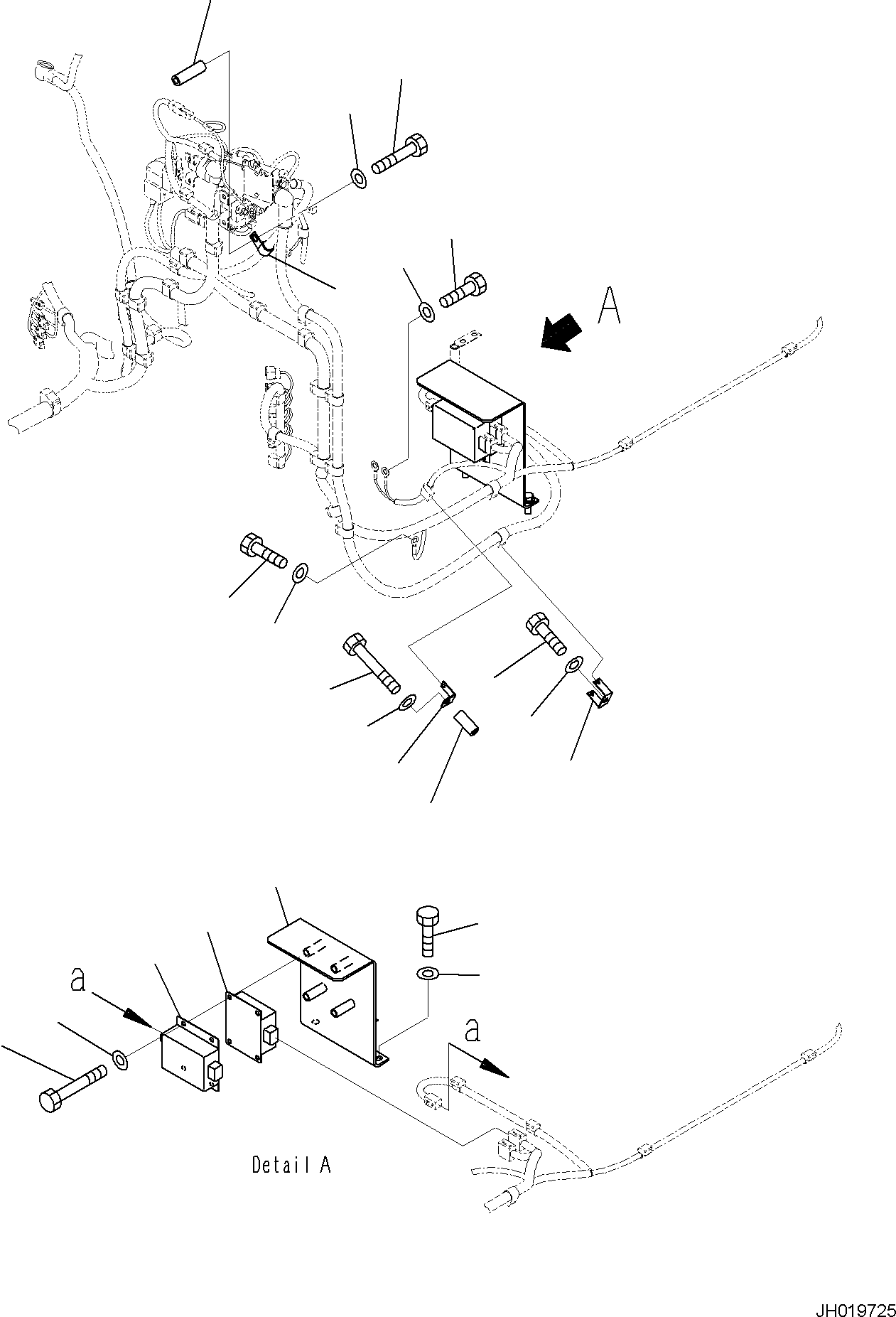 Komatsu parts book diagram for PC170LC-11 S/N F40001 AND UP: ELECTRIC WIRING HARNESS, MAIN WIRING HARNESS CLAMP (2/3)